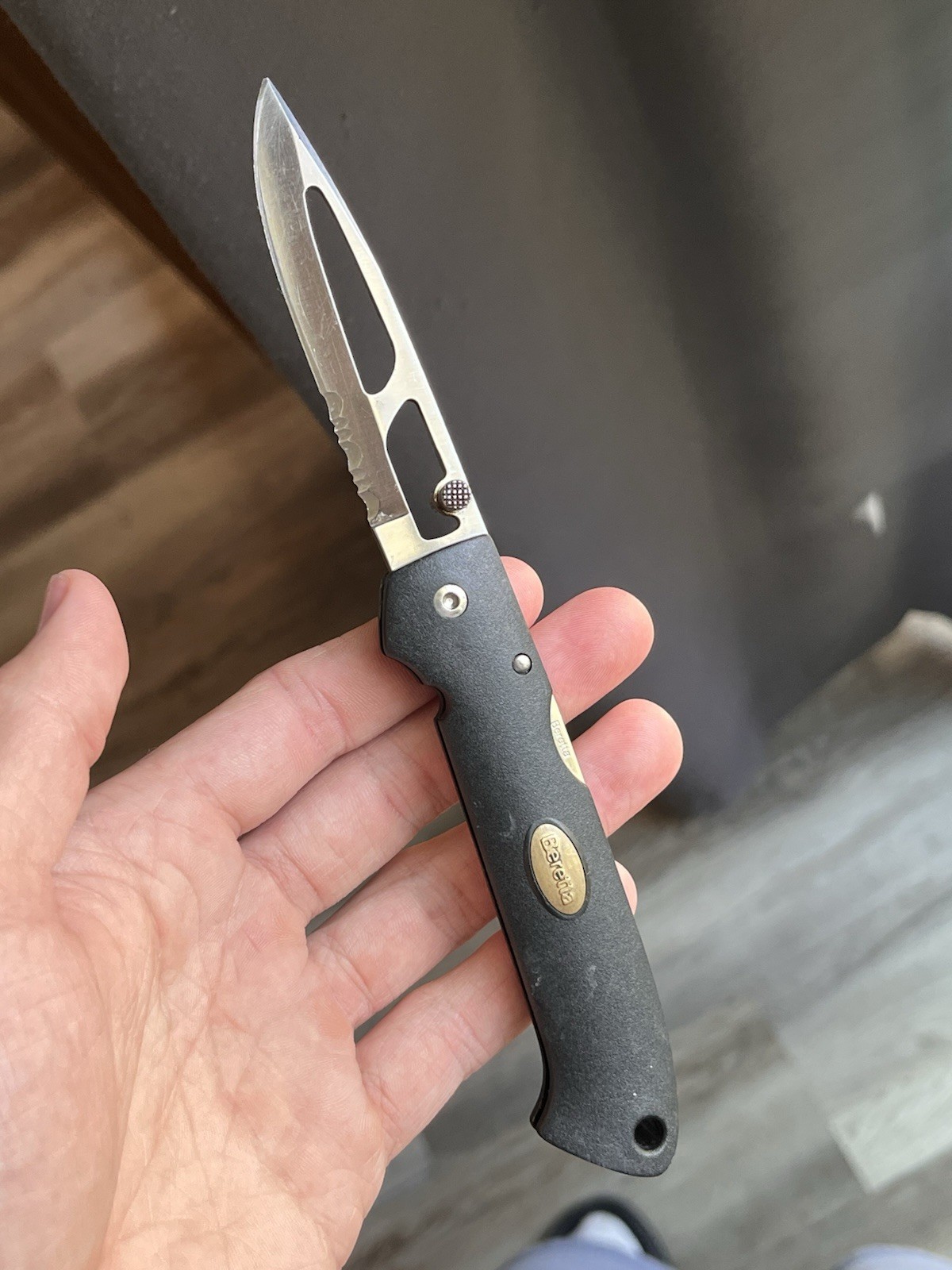 Beretta Airlight Japan Skeletal Folding Knife Black ZytelGrip Rare (No Box) Used