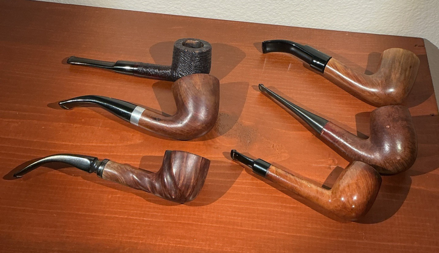 Lot of 6 Vintage Estate Briar Tobacco Pipe Edward\'s Wessex John Surry