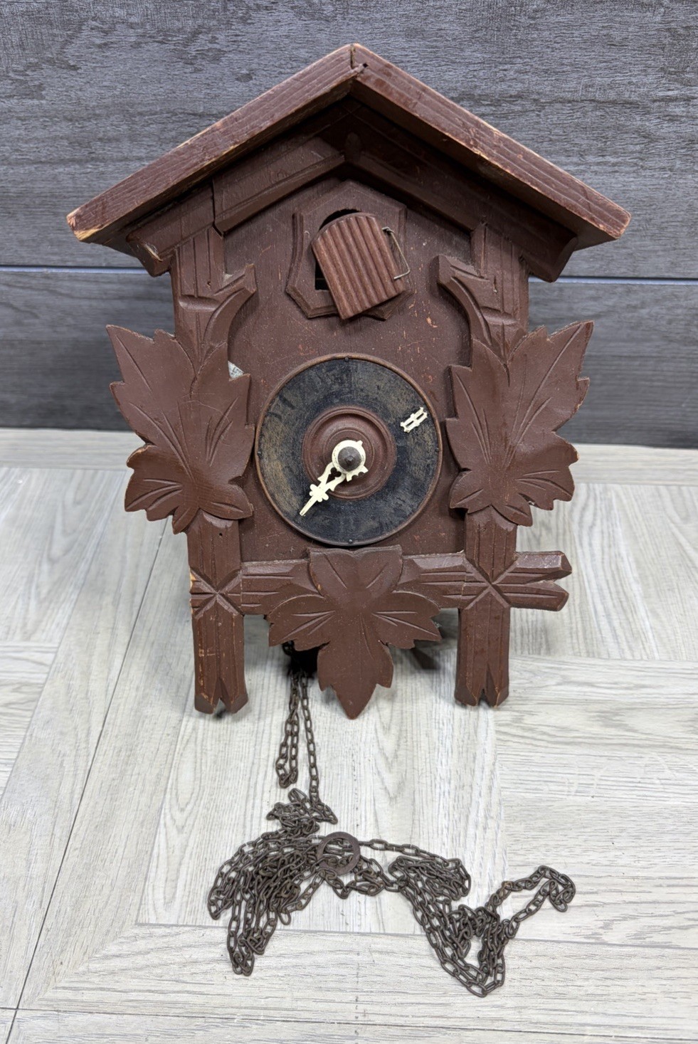 AS IS PARTS ONLY Black Forest Cuckoo Clock Wood German Hubert Herr Triberg Mvnt 
