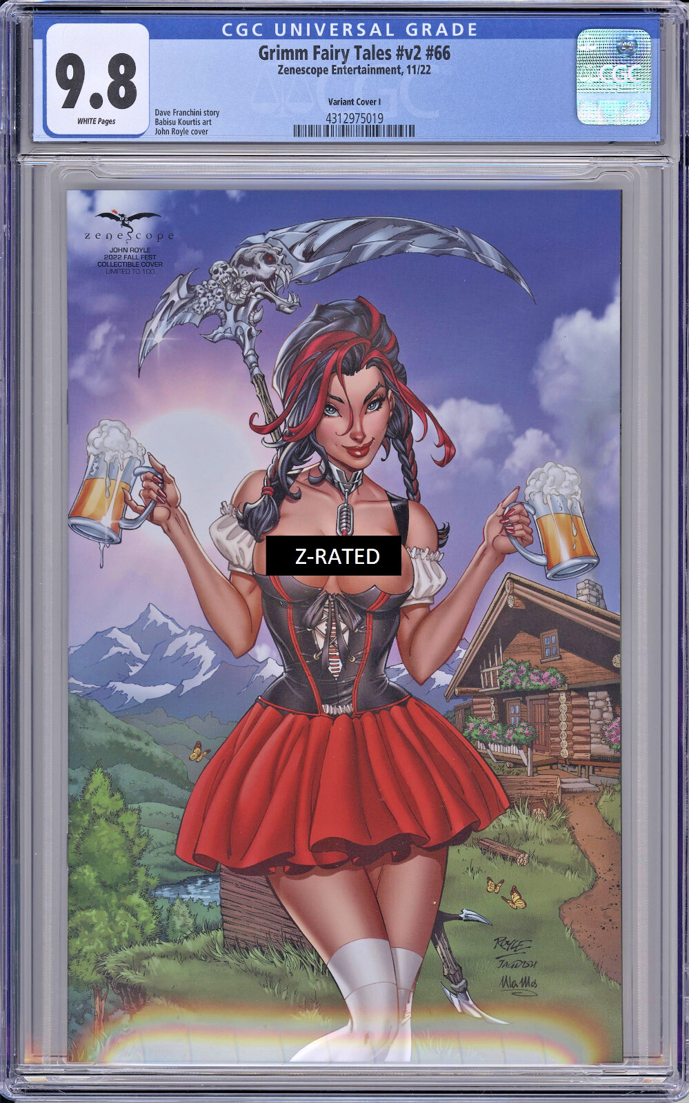 GFT ZENESCOPE GRIMM FAIRY TALES v2 #66 CGC 9.8 LE 100 VARIANT I JOHN ROYLE