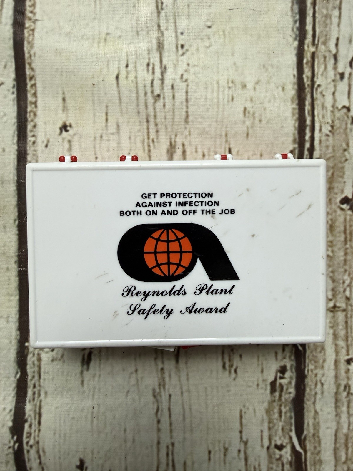 VTG First Aid Kit Atlas Powder Company Logo Safety Award Reynolds Plant Empty