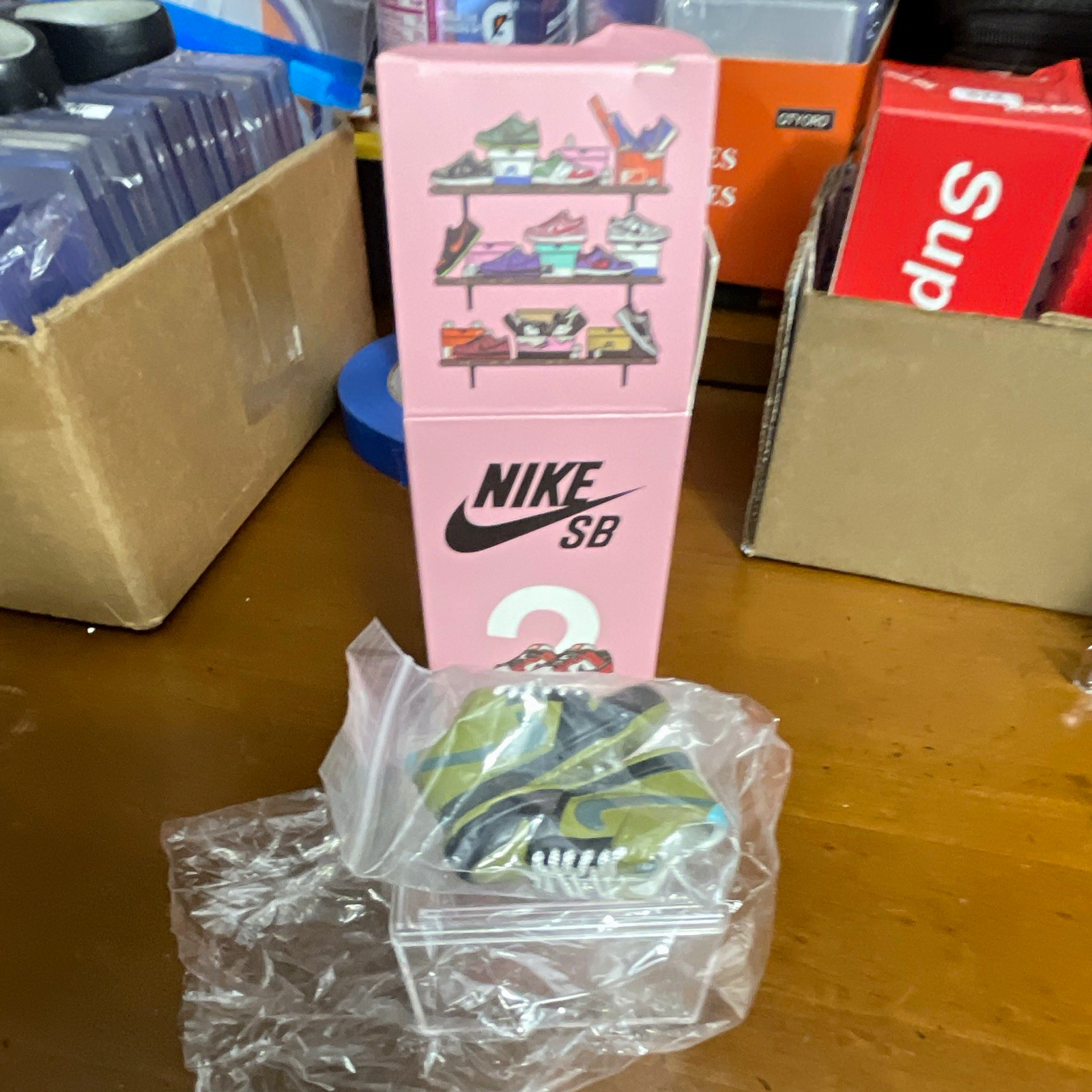 Nike SB Plastic Figurine Miniature Sneakers Figure in Clear Display Case Box