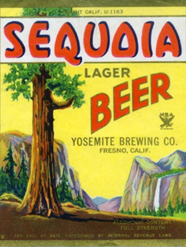 Sequoia Lager Beer of Fresno, CA New Metal Sign:  12 x 16\