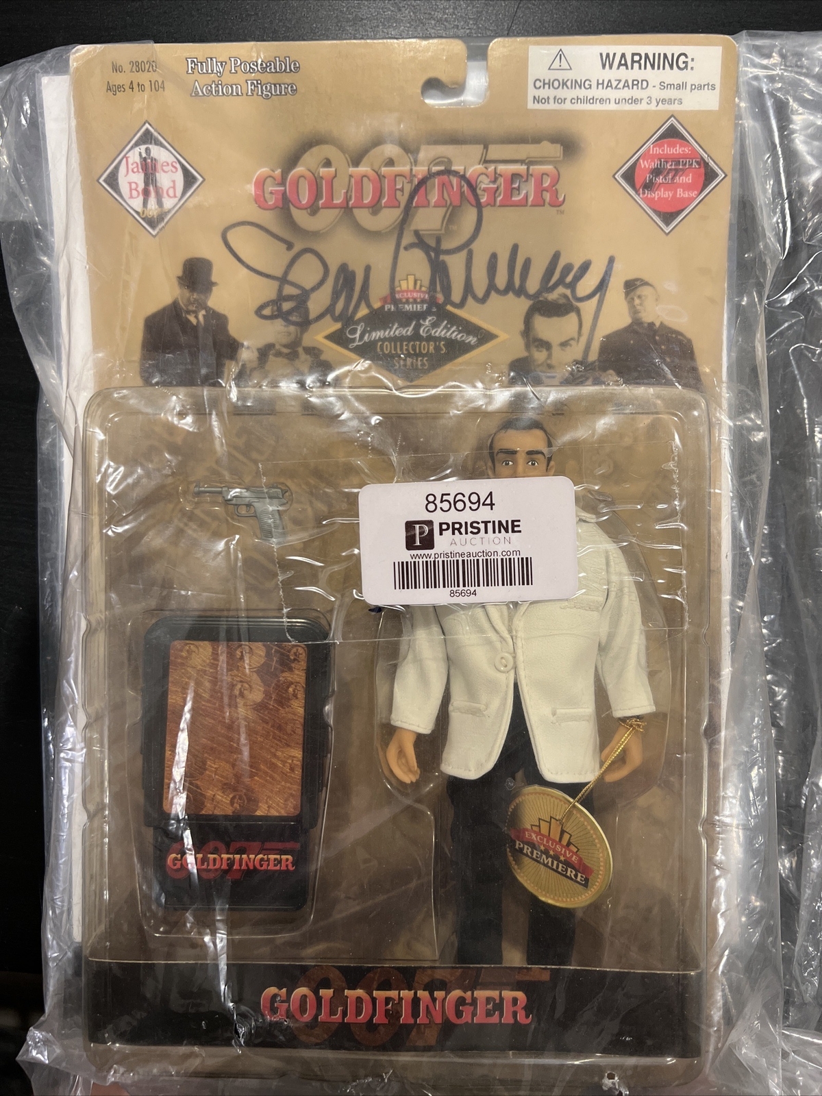 RARE SIGNED Vintage James Bond 007 Goldfinger Action Figure 6\'\' VTG 1998 SEALED RARE SIGNED Vintage James Bond 007 Goldfinger Action Figure 6\'\' VTG 1998 SEALED