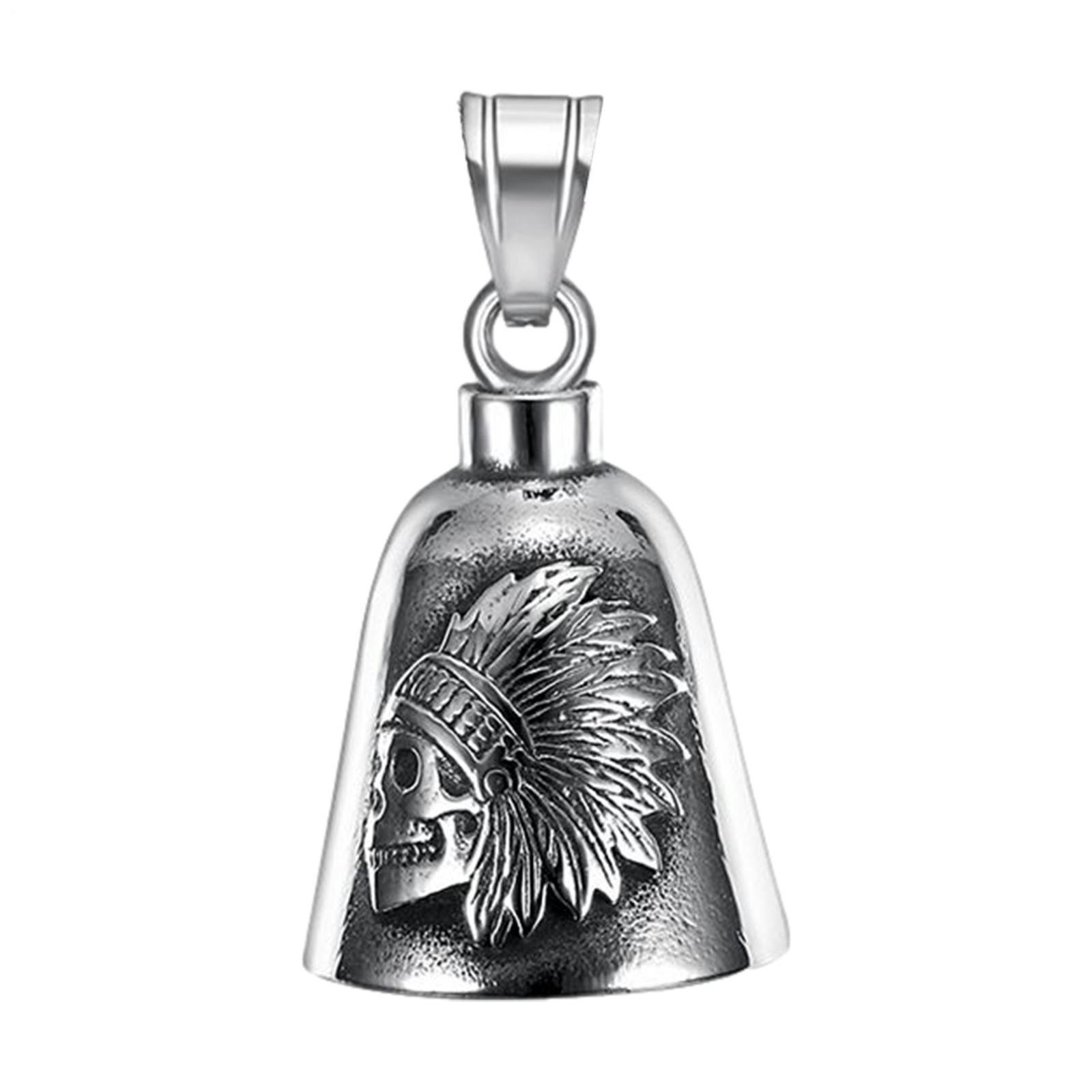 Motorcycle Guardian Bell Biker Rider Bell Good Luck Indian Head Portrait Bell