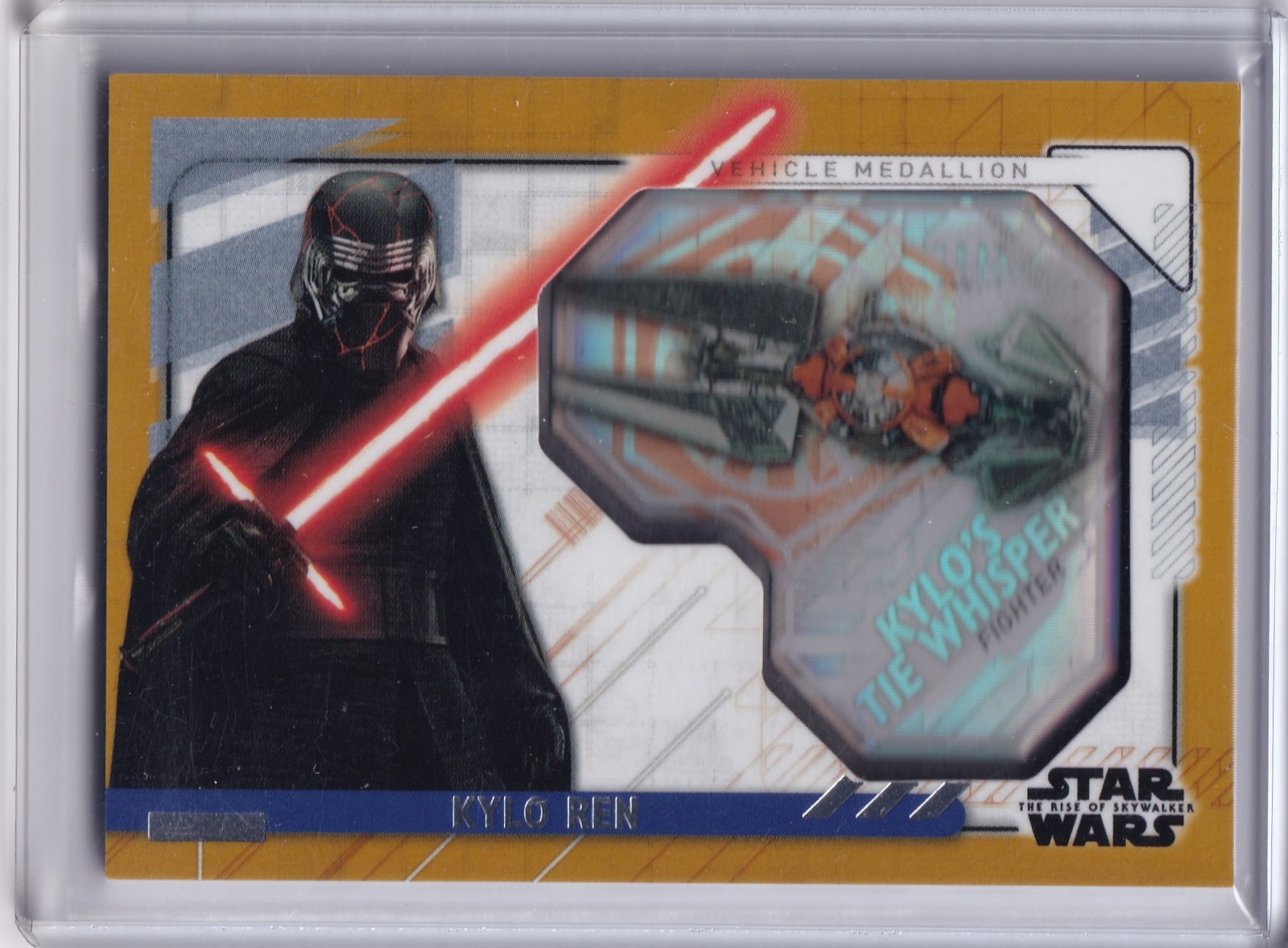 Topps Star Wars Rise of Skywalker Kylo Ren Vehicle Medallion Gold /10 #MVM-KT