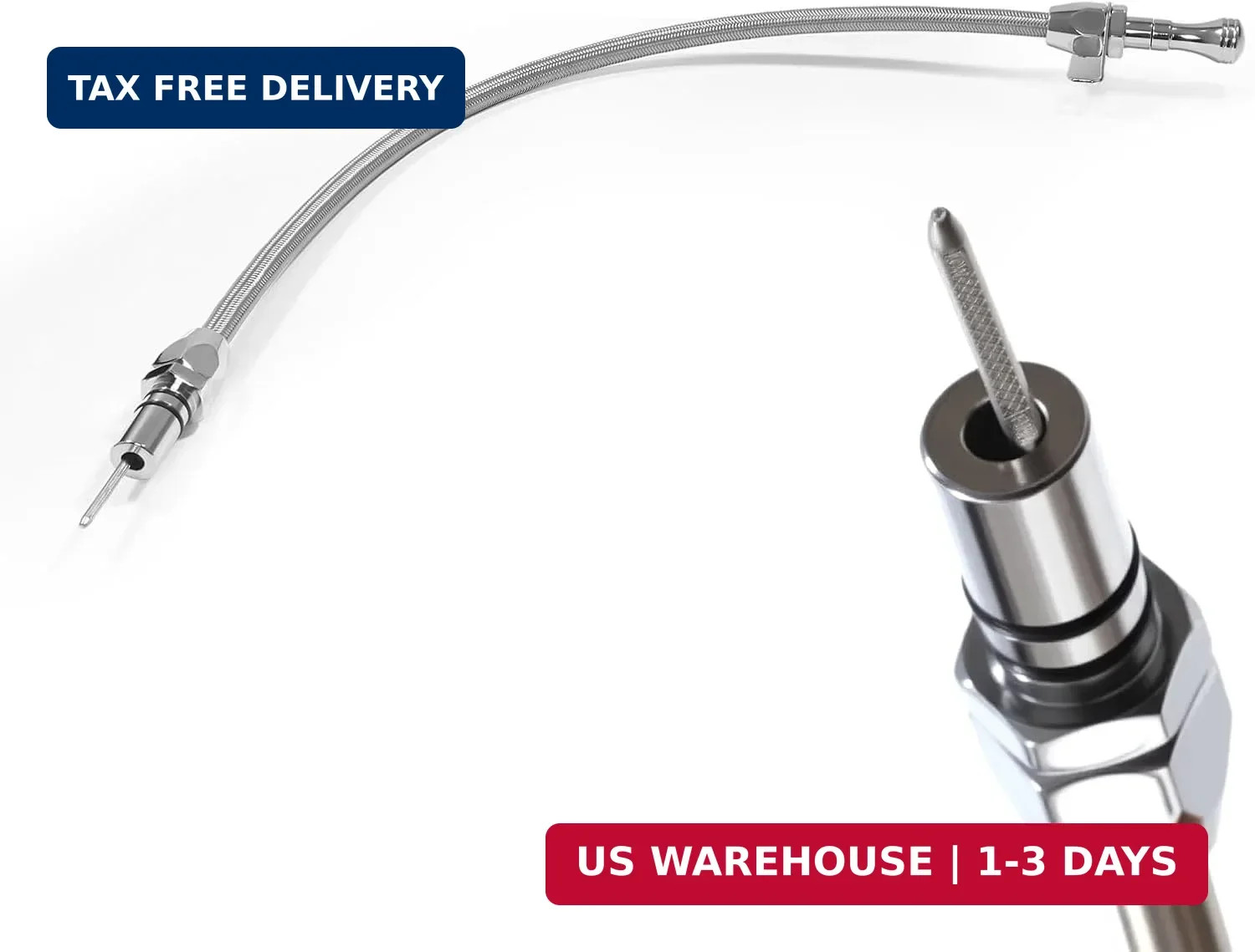 36-Inch Long Transmission Dipstick, Flexible Firewall Mount for 700R4 4L60E 4L80