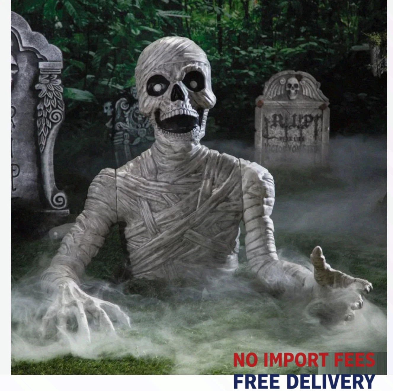 Out of Ground Reaching Mummy – Realistic Halloween Yard Decoration Prop 43