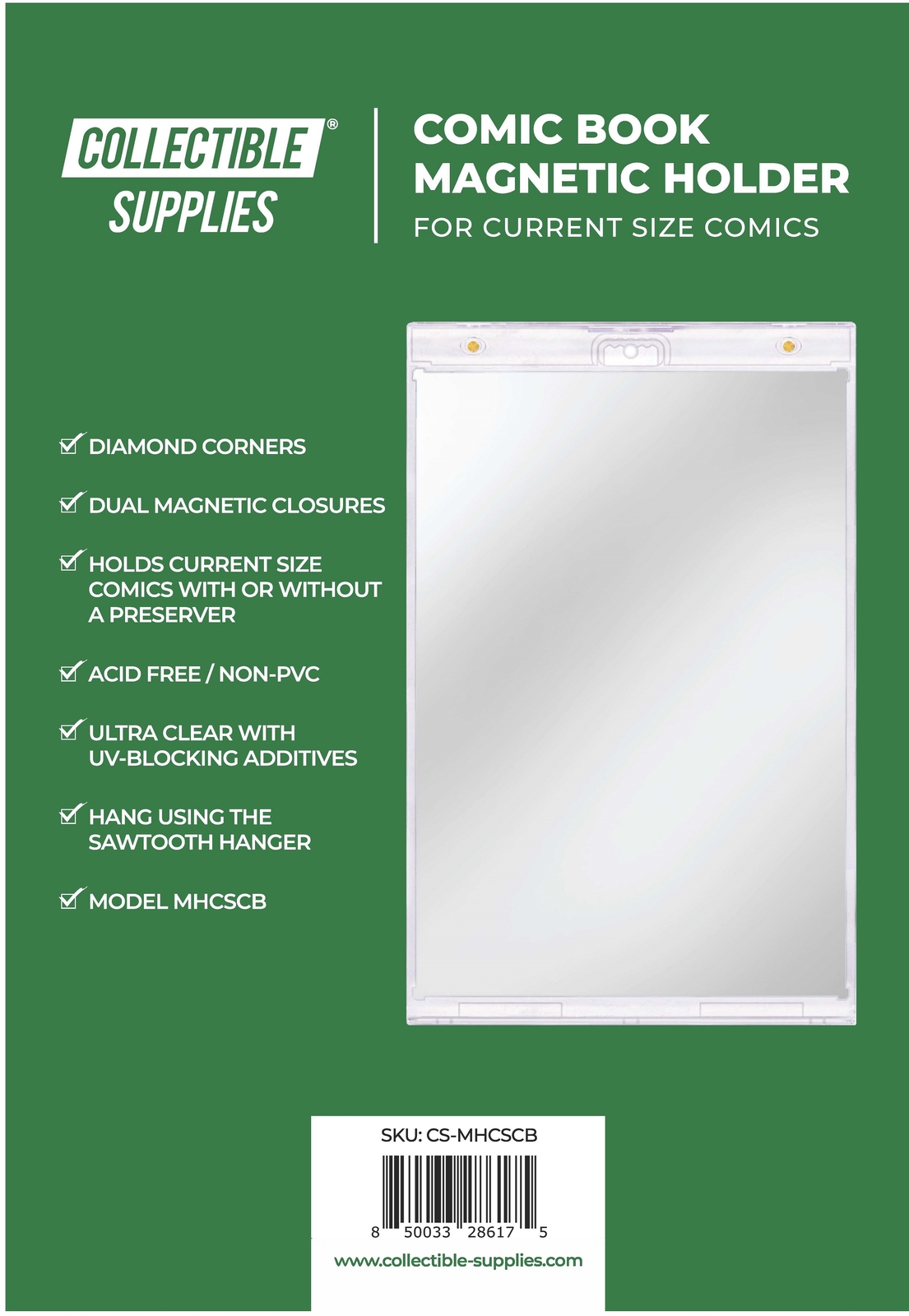 Current Size Comic Book One Touch Magnetic Holder - UV Protected - Wall Hanging