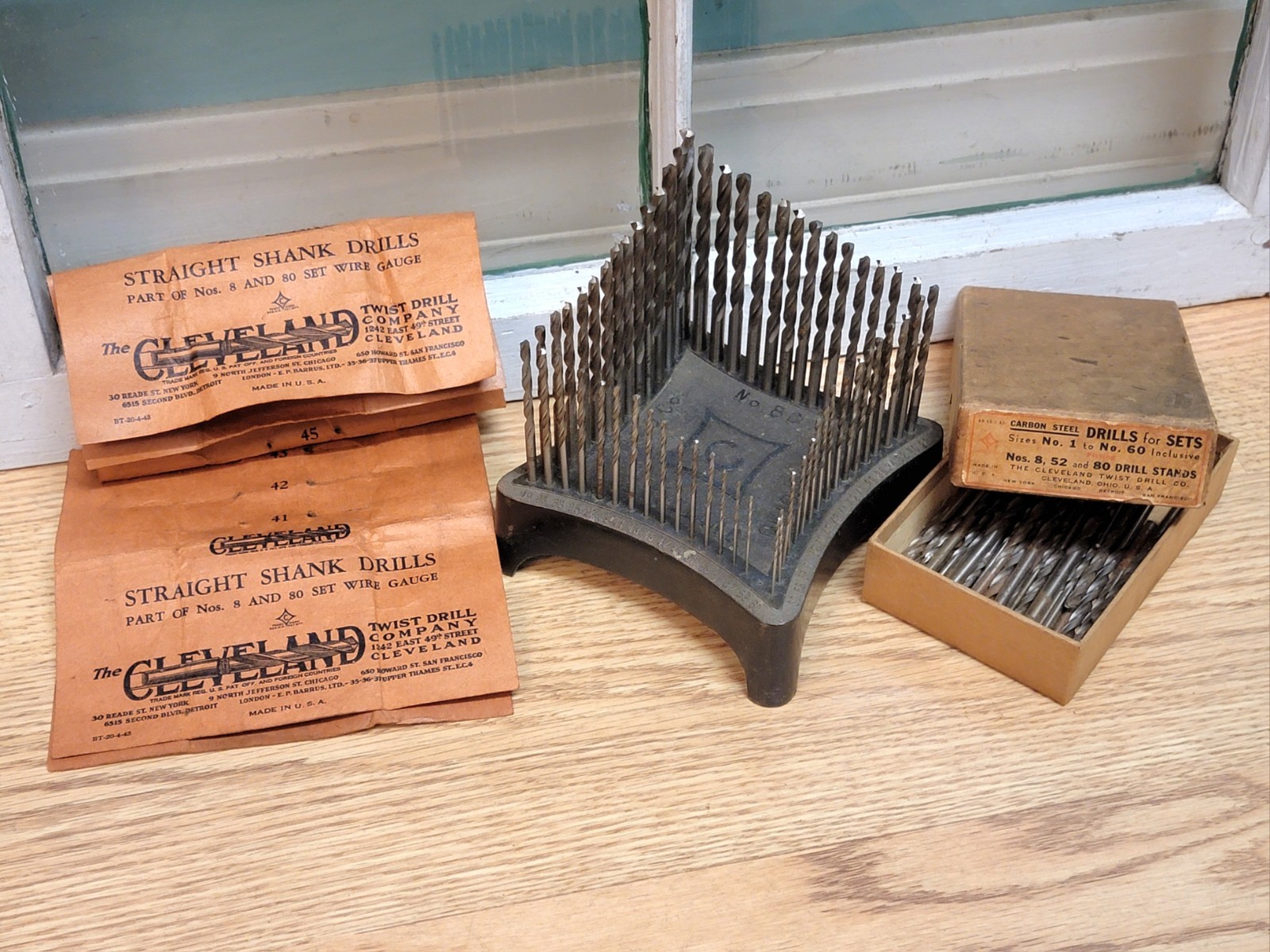 Vintage Cleveland Twist No. 80 Drill Index + Original Boxed Size# 1 - 60 Bit Set