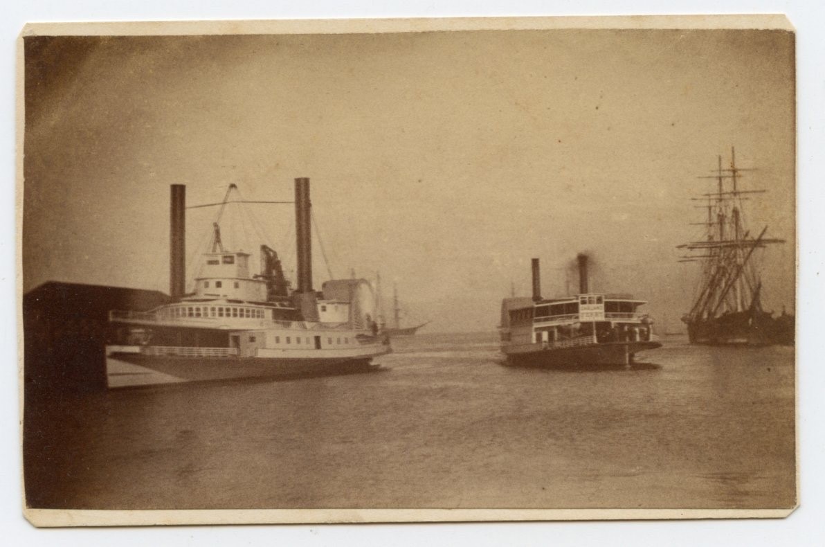Civil War-era CDV Oakland Ferry Steamer Washoe, Lawrence & Houseworth, San Fran Civil War-era CDV Oakland Ferry Steamer Washoe, Lawrence & Houseworth, San Fran