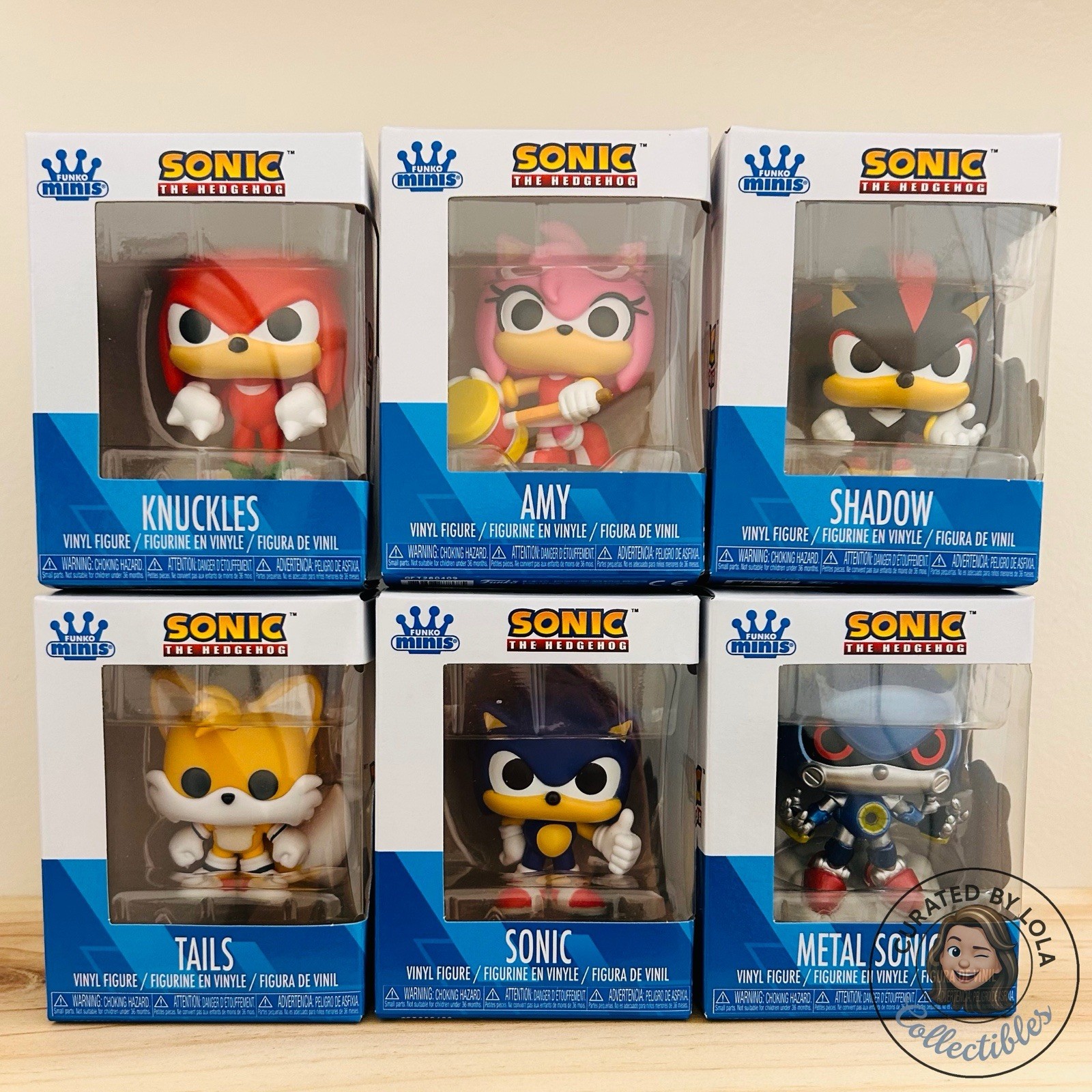 Funko Minis Sonic Set of 6 NEW Sonic Shadow Knuckles Tails Amy Metal Sonic