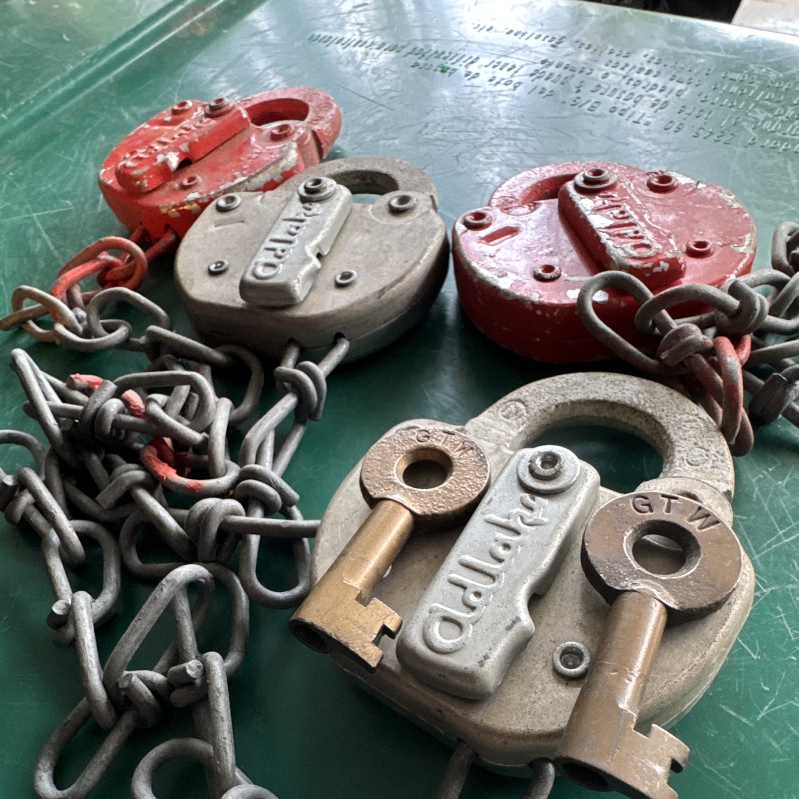 Vintage Industrial Yard Padlock Master Collection - 4 Heavy Duty Locks & 2 Keys Vintage Industrial Yard Padlock Master Collection - 4 Heavy Duty Locks & 2 Keys