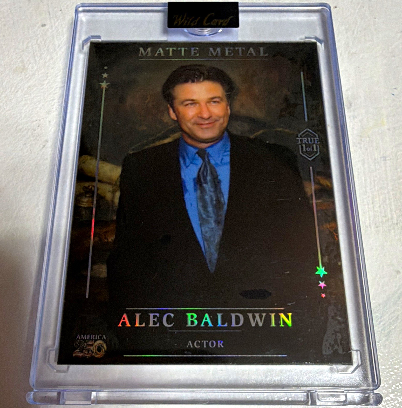 Wild Card America 250 Matte Metal Alec Baldwin True 1/1 #MME0Rd3-AB