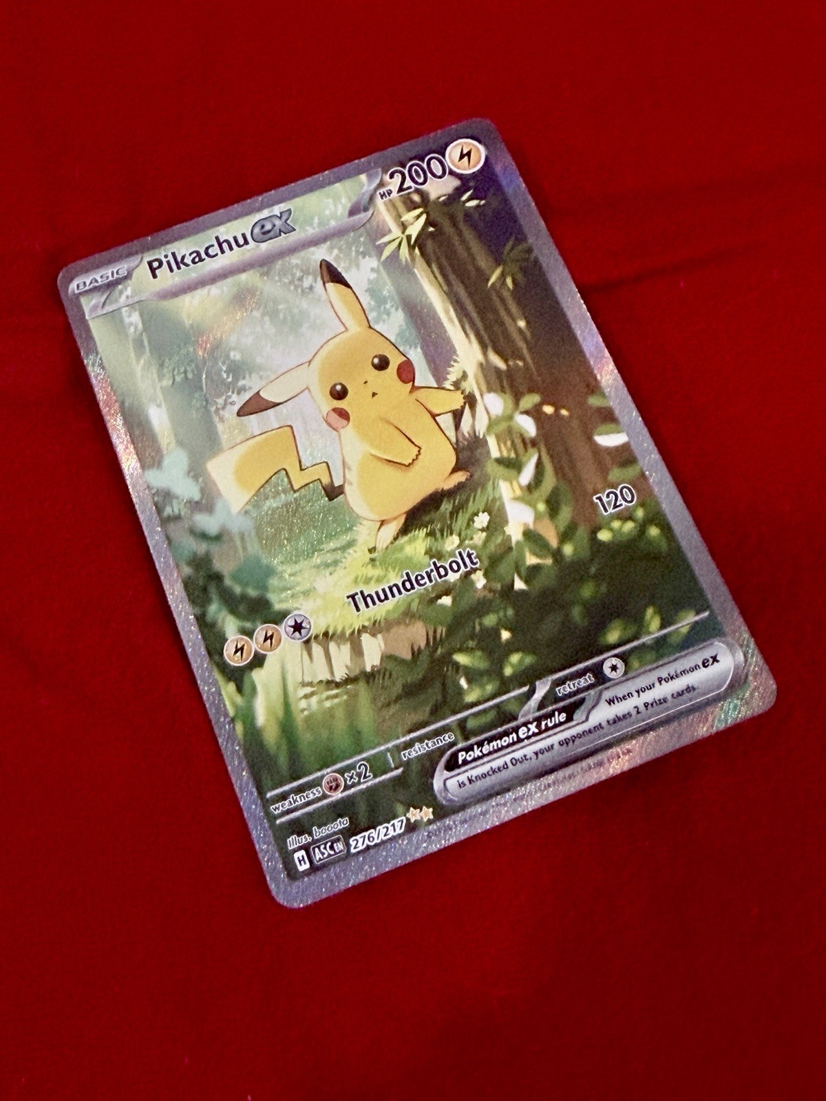 Pokémon Pikachu ex EX Full Art Holo 276/217 English Treekachu Pokémon Pikachu ex EX Full Art Holo 276/217 English Treekachu