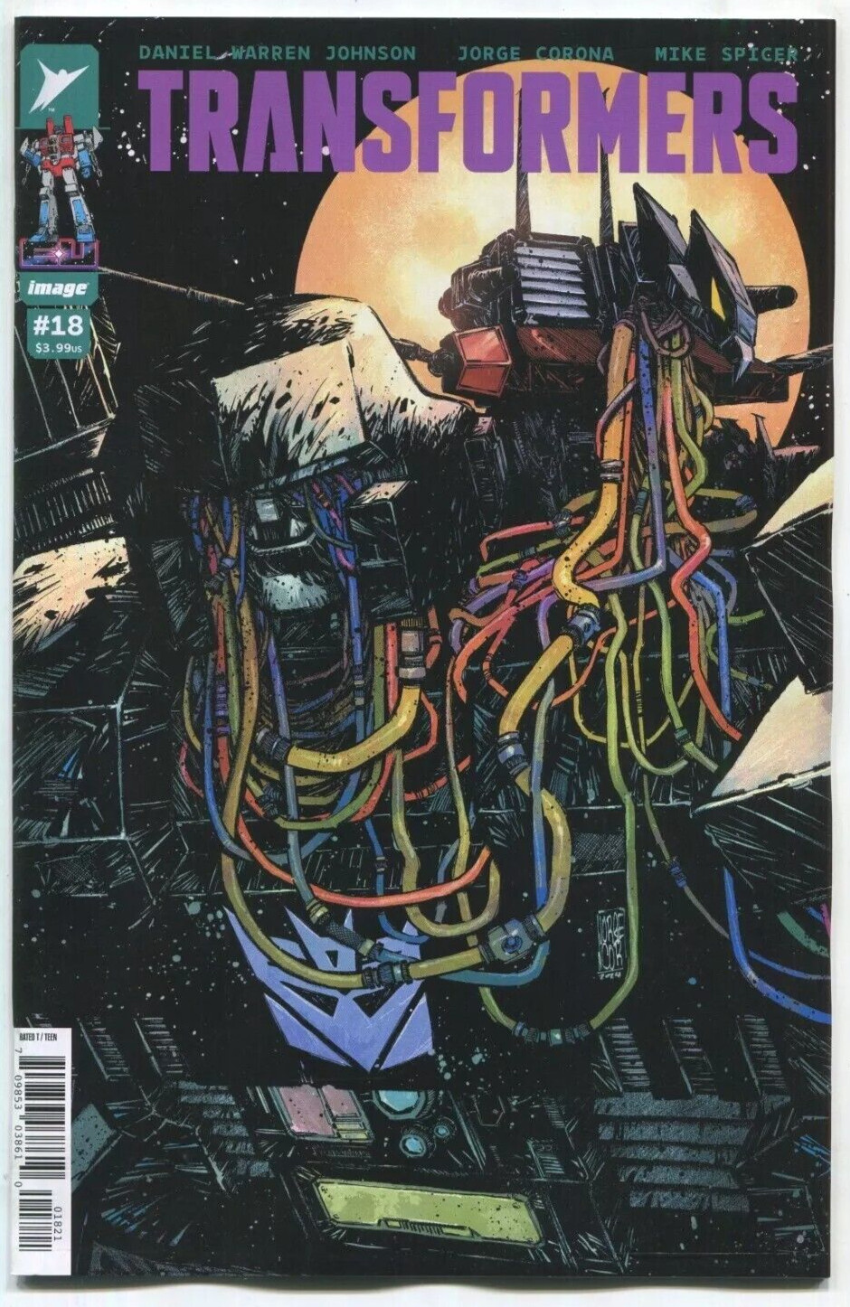 Transformers Comic 18 First Print Cover B Corona Variant 2025 Johnson Image