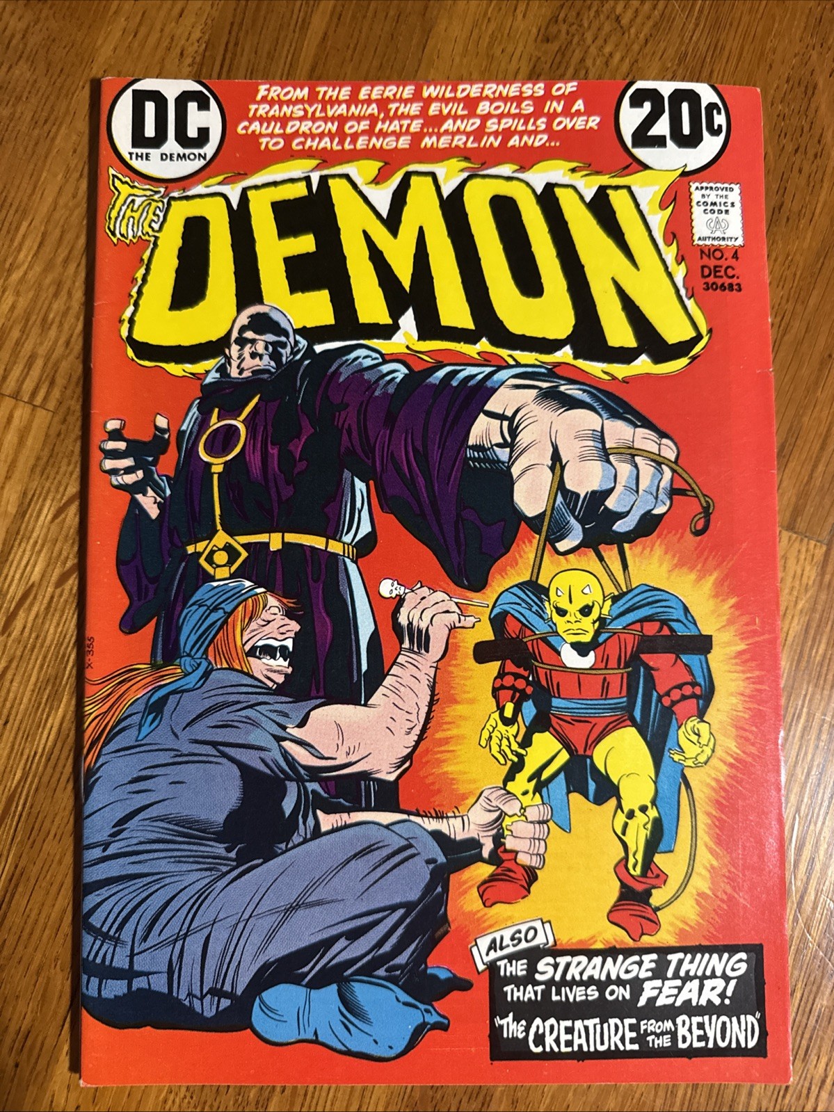 The Demon #4 1972 DC Comics Jack Kirby Story & Art Enemies Of Merlin Etrigan π The Demon #4 1972 DC Comics Jack Kirby Story & Art Enemies Of Merlin Etrigan π