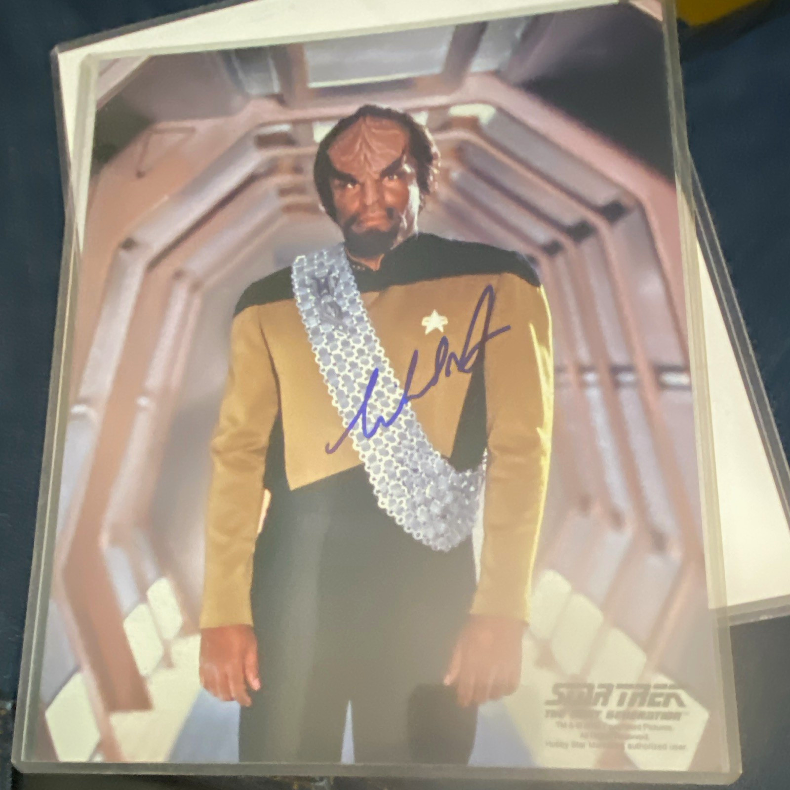 Michael Dorn Signed 8x10 Photo Worf Star Trek TNG Authenticated Auto COA Sticker
