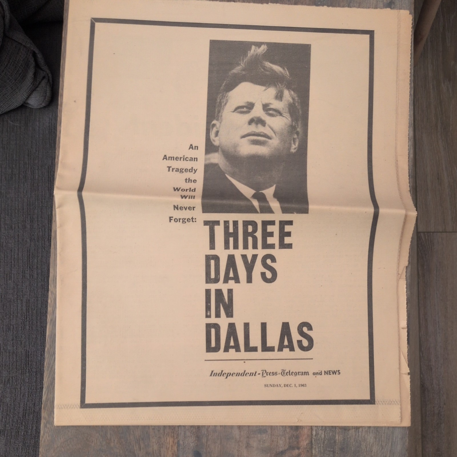 JFK John F Kennedy Three Days In Dallas Article Independent Press Telegram 1963