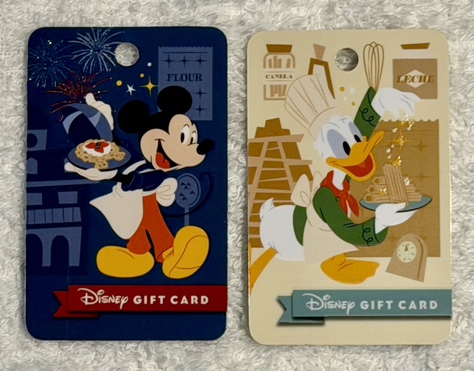 WALT DISNEY EPCOT food & Wine festival Mickey and Donald Duck.  Gift cards. Two