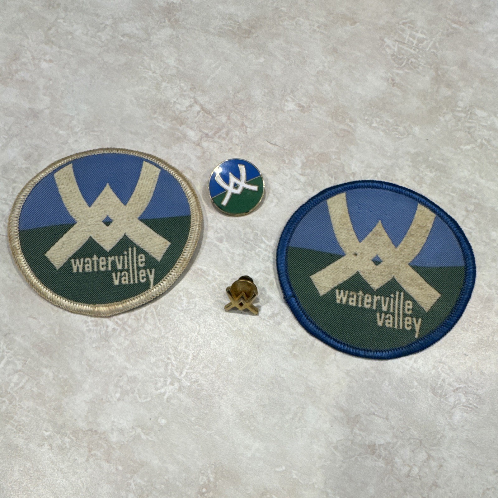 Waterville Valley New Hampshire Souvenir Patch & Lapel Pin Set