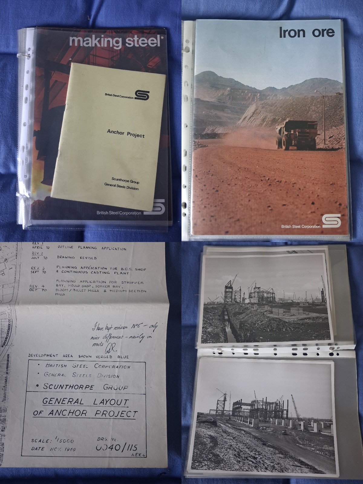 Job Lot British Steel Corporation Scunthorpe Lincolnshire Photos, Map & Booklets