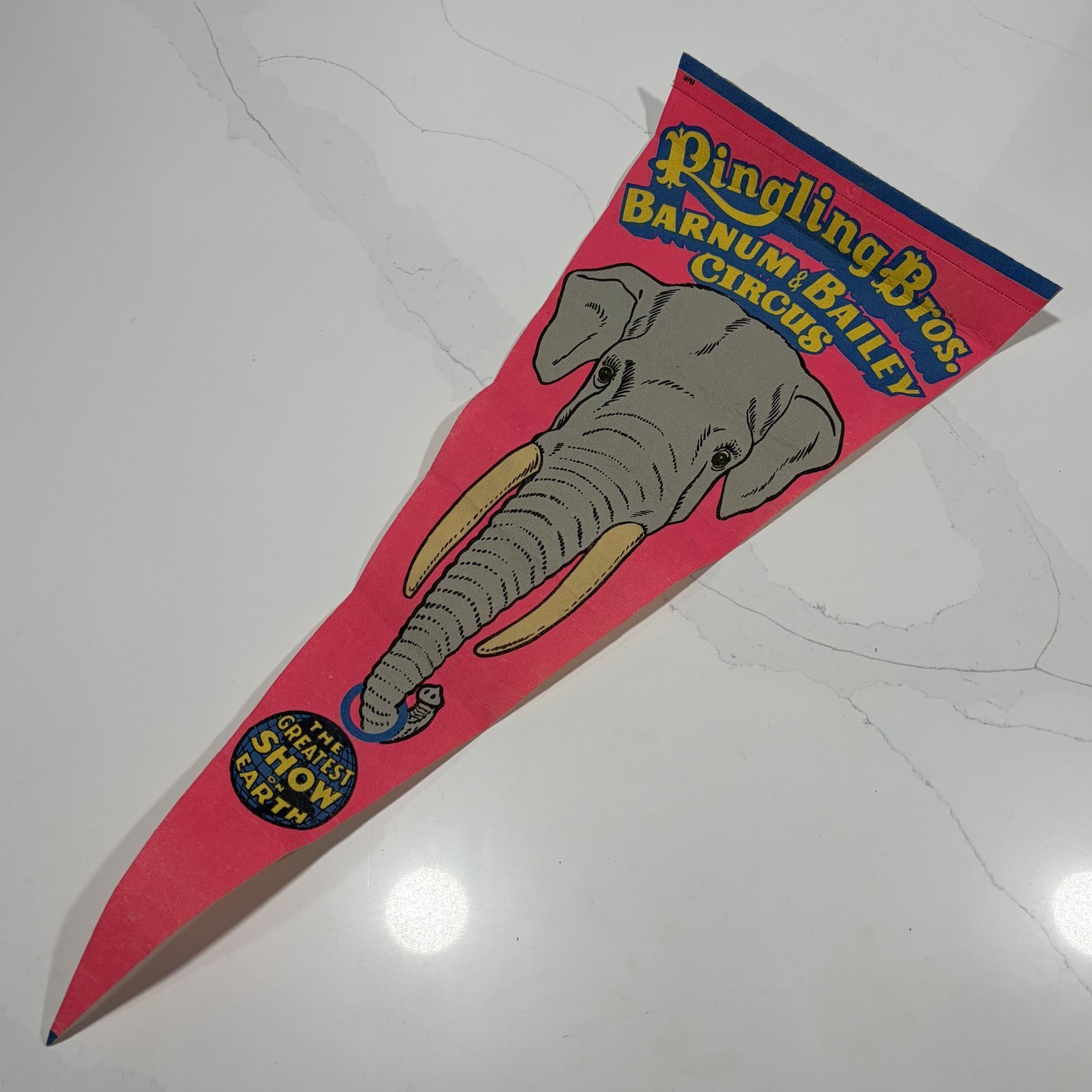 Ringling Bros. Barnum & Bailey Circus Elephant Pennant 30\ Ringling Bros. Barnum & Bailey Circus Elephant Pennant 30\