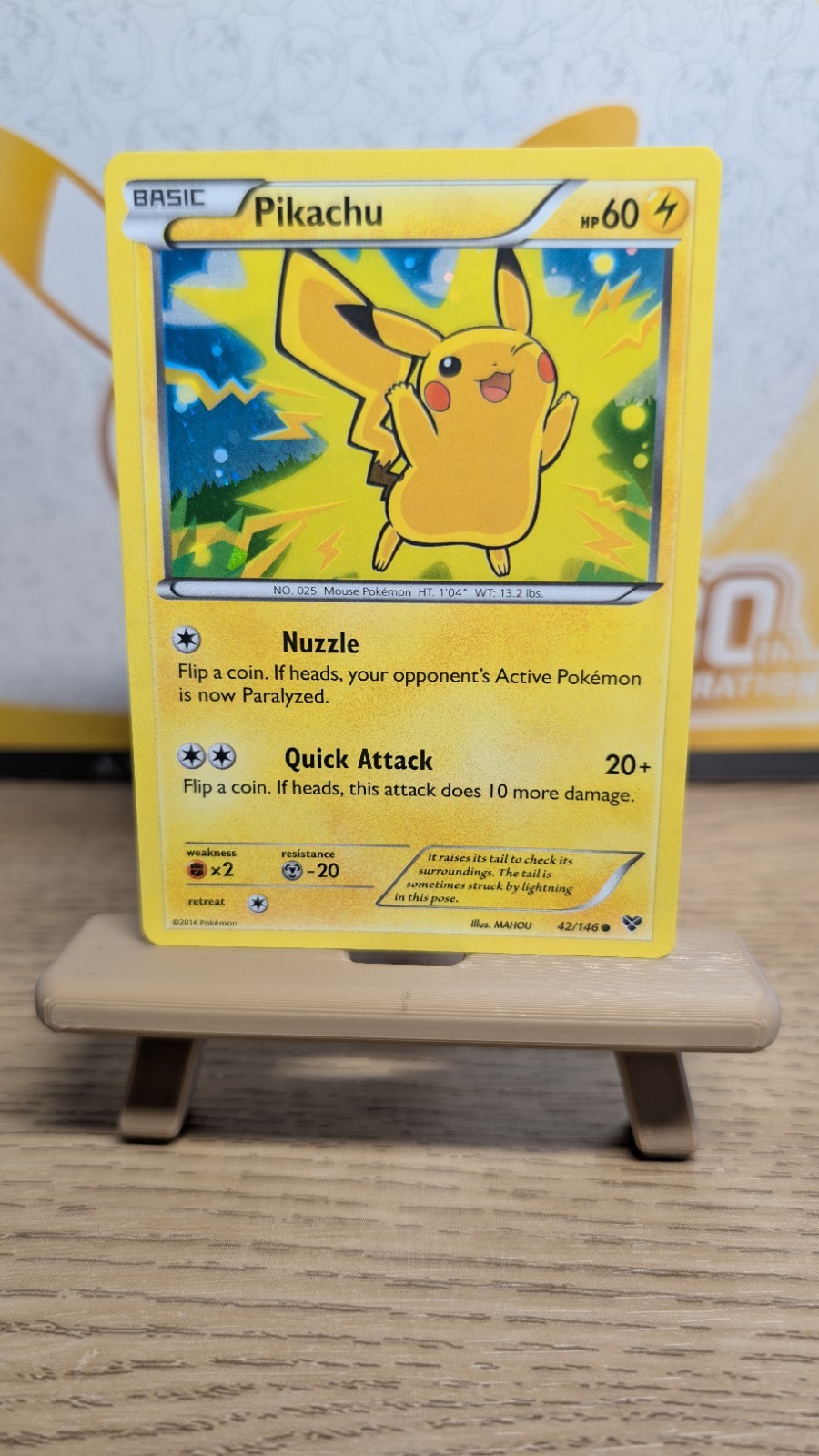 Pikachu 42/146 XY Cosmos Holo Pokémon TCG Card English Pikachu 42/146 XY Cosmos Holo Pokémon TCG Card English