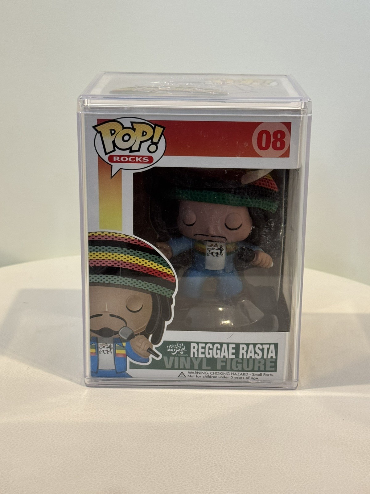 Funko Pop Reggae Rasta #08 Authentic, Vaulted, Retired Blue Jacket Bob Marley