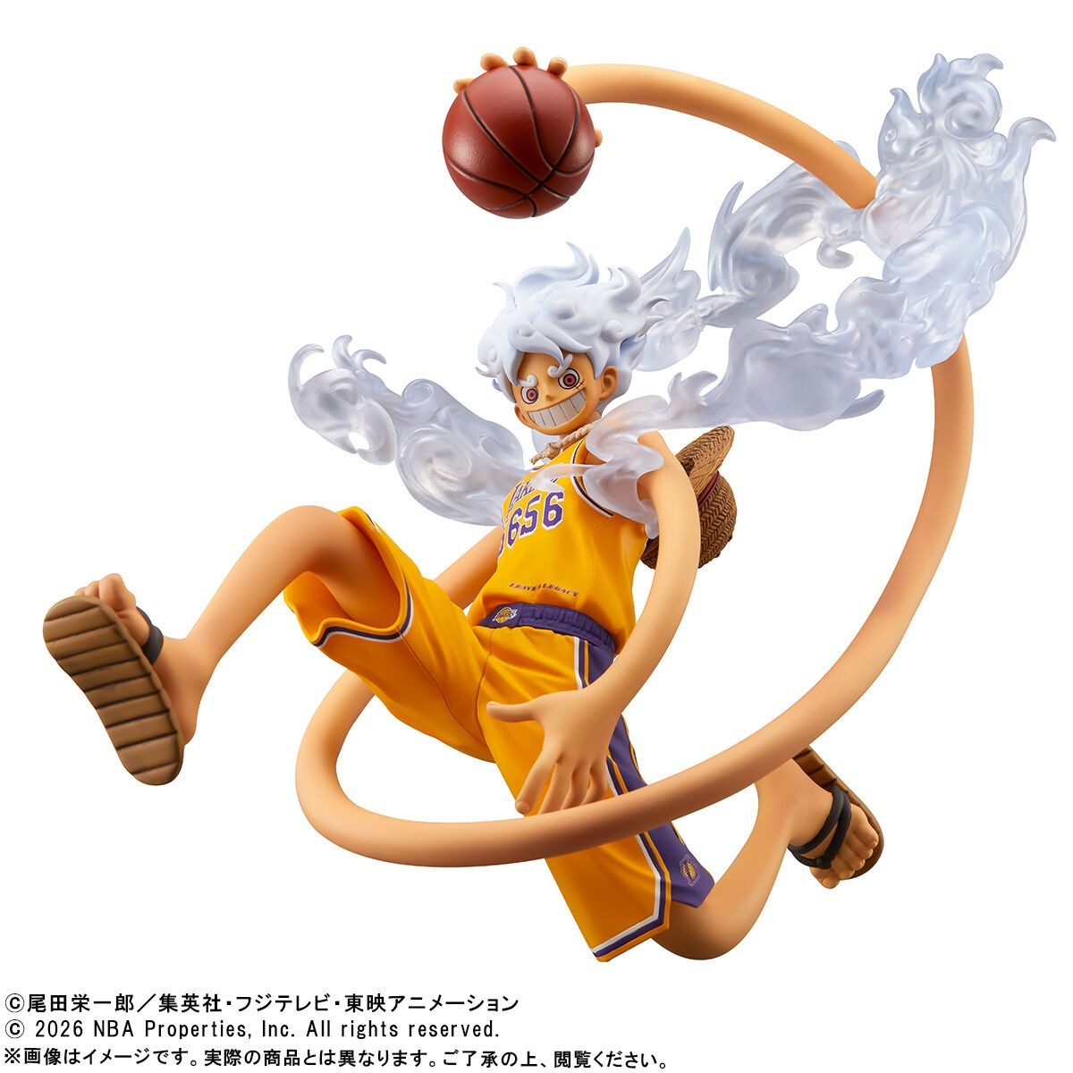 Preorder ONE PIECE x NBA MASTER STARS PIECE Luffy GEAR5 Los Angeles Lakers