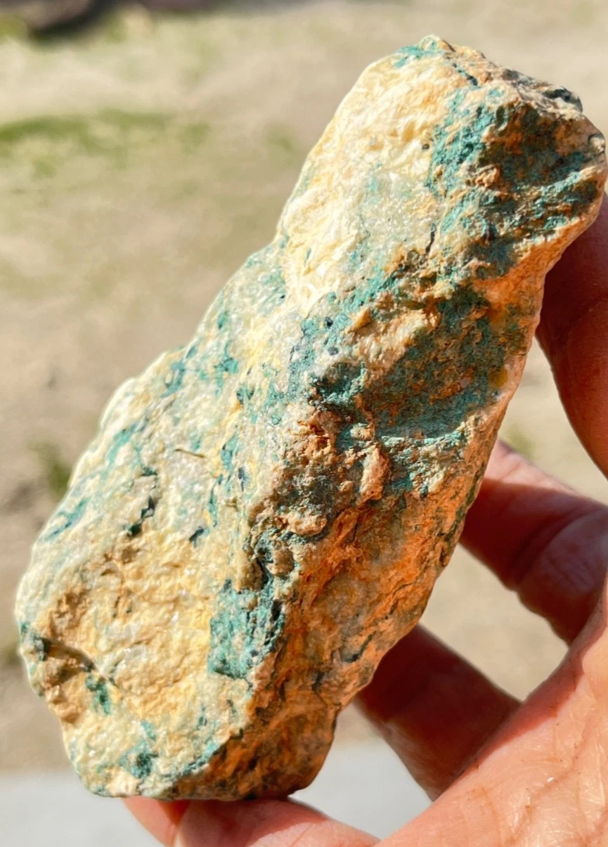296g Authentic Malachite in Quartz Crystal Specimen - Raw Rough Stone Specimen