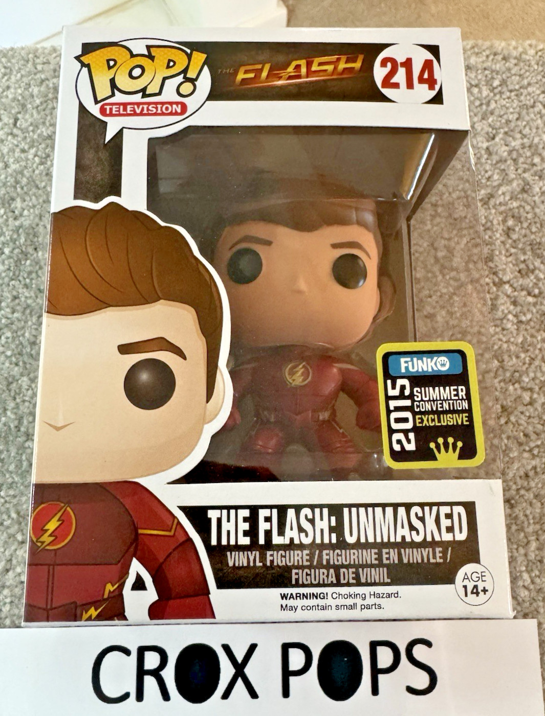 RARE The Flash : Unmasked 214 2015 SDCC Funko Pop Vinyl NEW IN MINT BOX + P/P