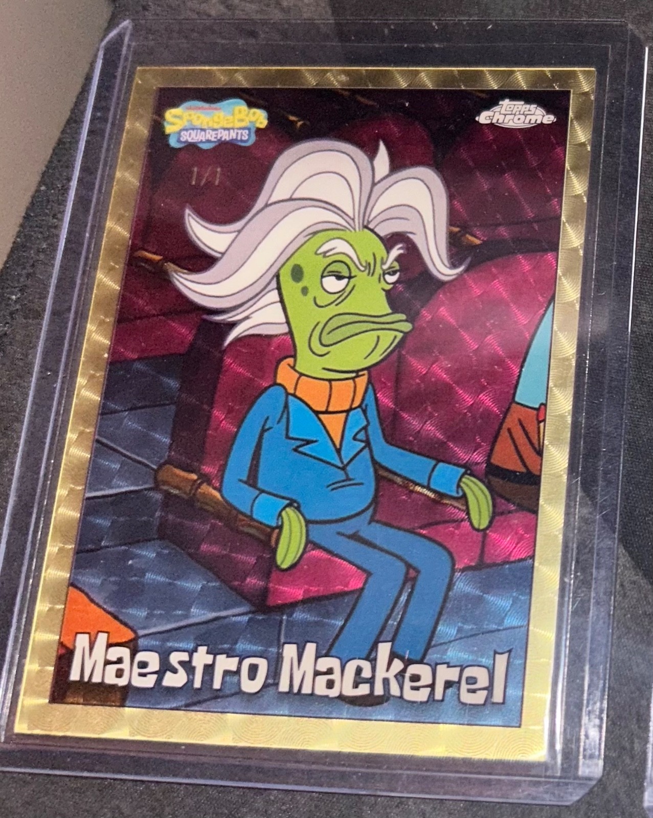 1/1 topps sponge bob maestro mackerel