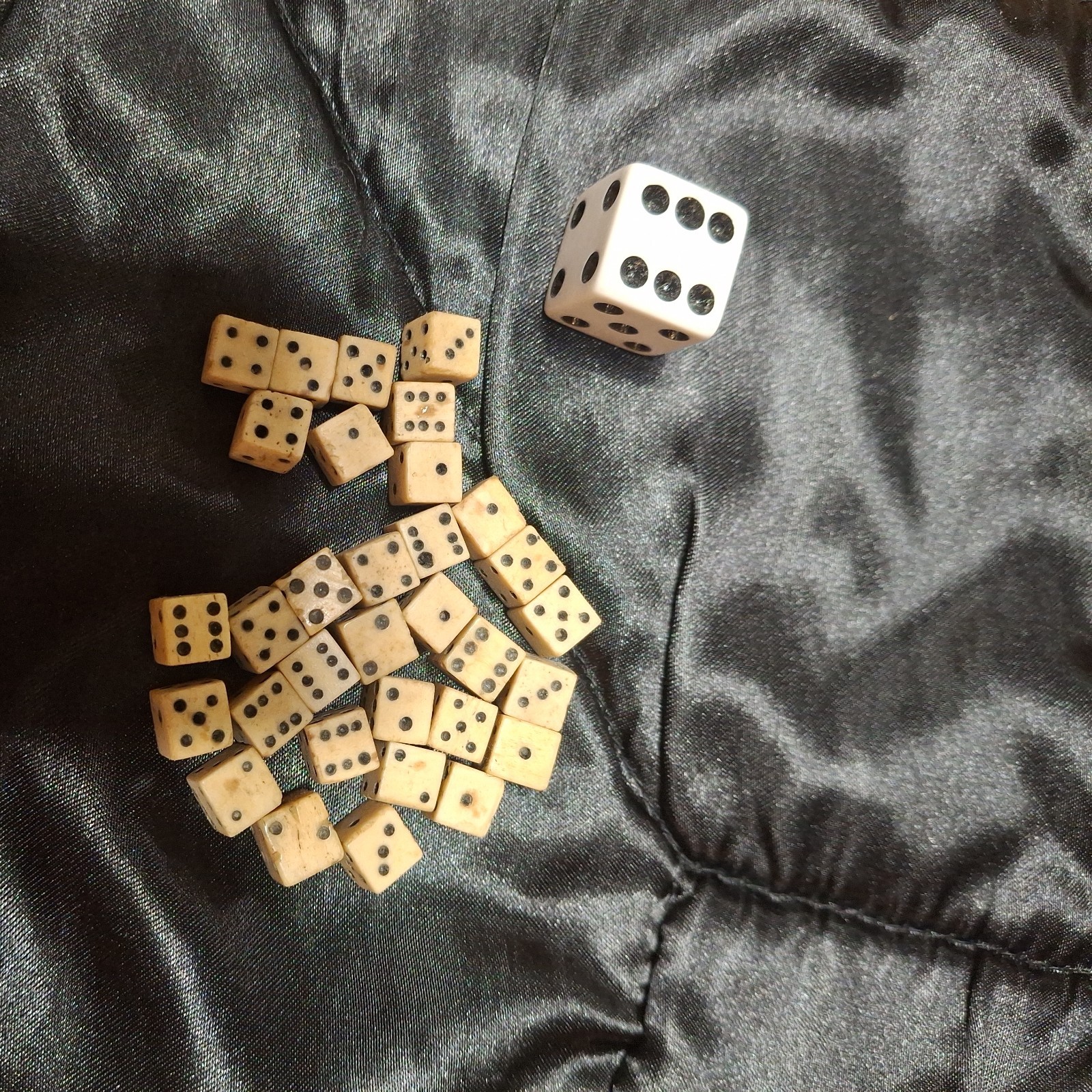  Antique Hand made Bone Dice Lot 32pc 16 sets