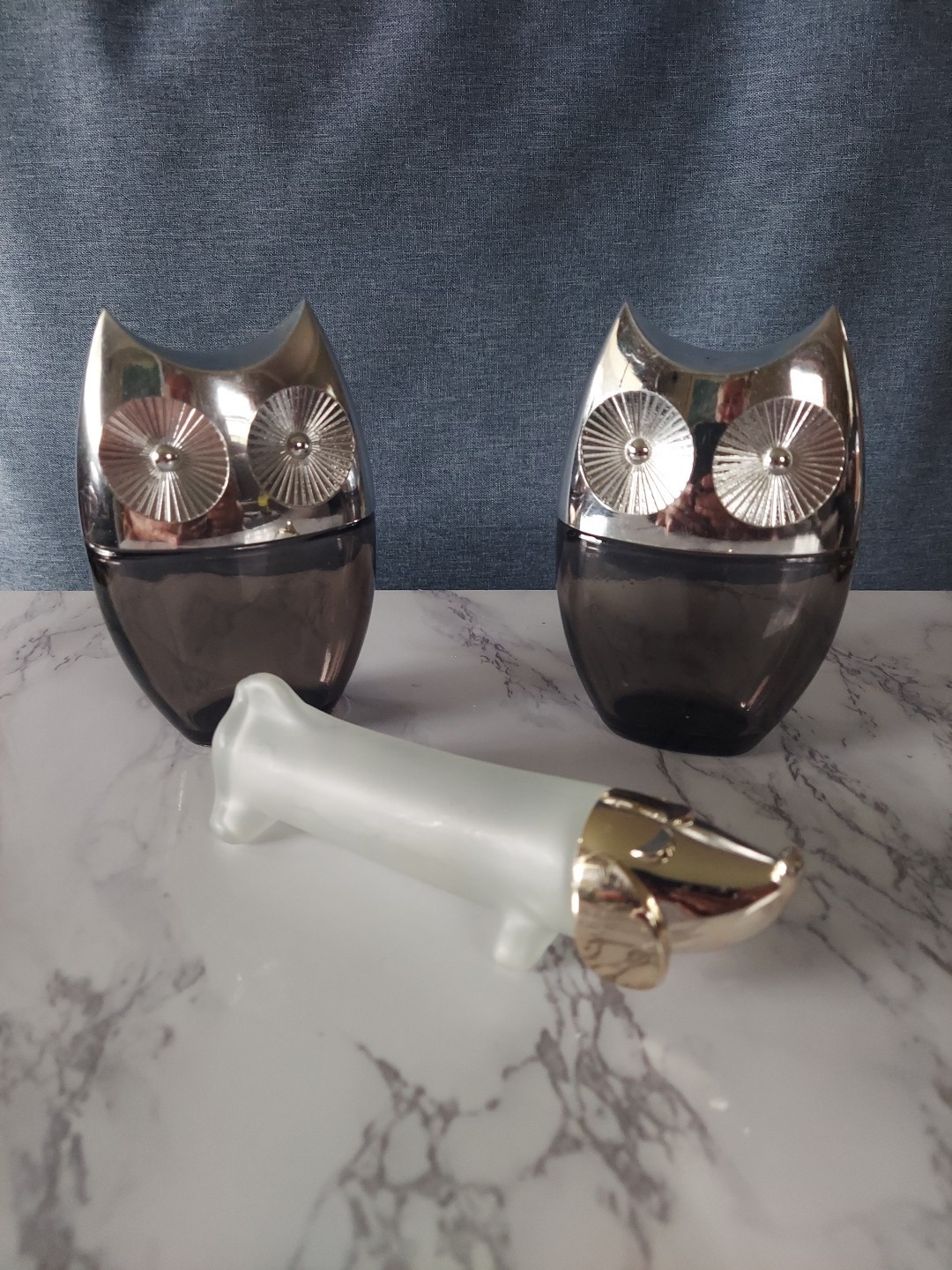 VTG Avon Owl Decanters With Dauchound VTG Avon Owl Decanters With Dauchound