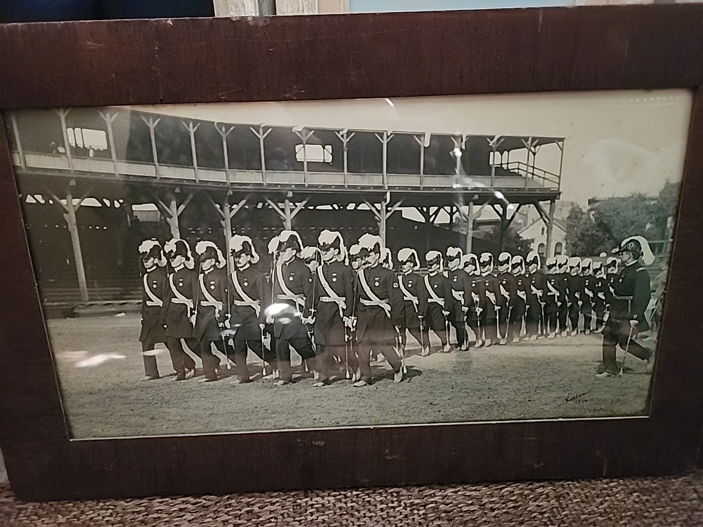 Antique 1910 Masonic Knights Templar Parade Photo - Uniforms, Cross, Swords