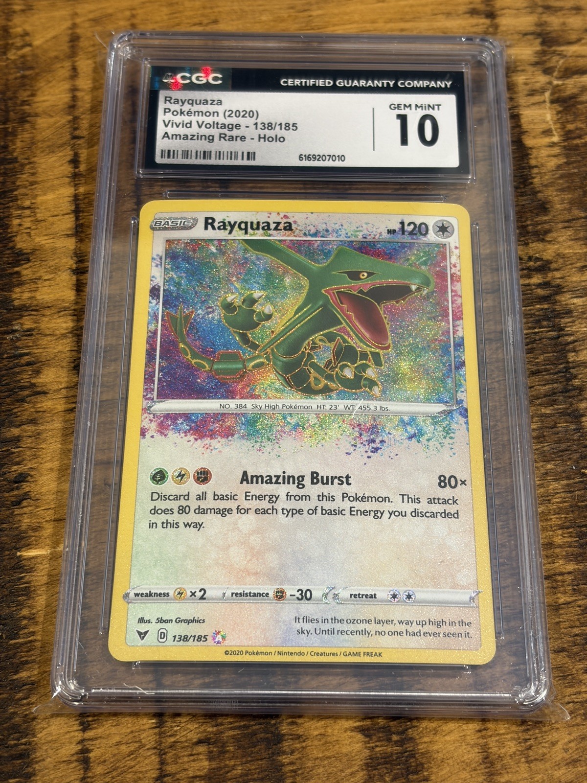 CGC 10 Rayquaza 138/185 Amazing Rare - Vivid Voltage - Pokemon TCG 