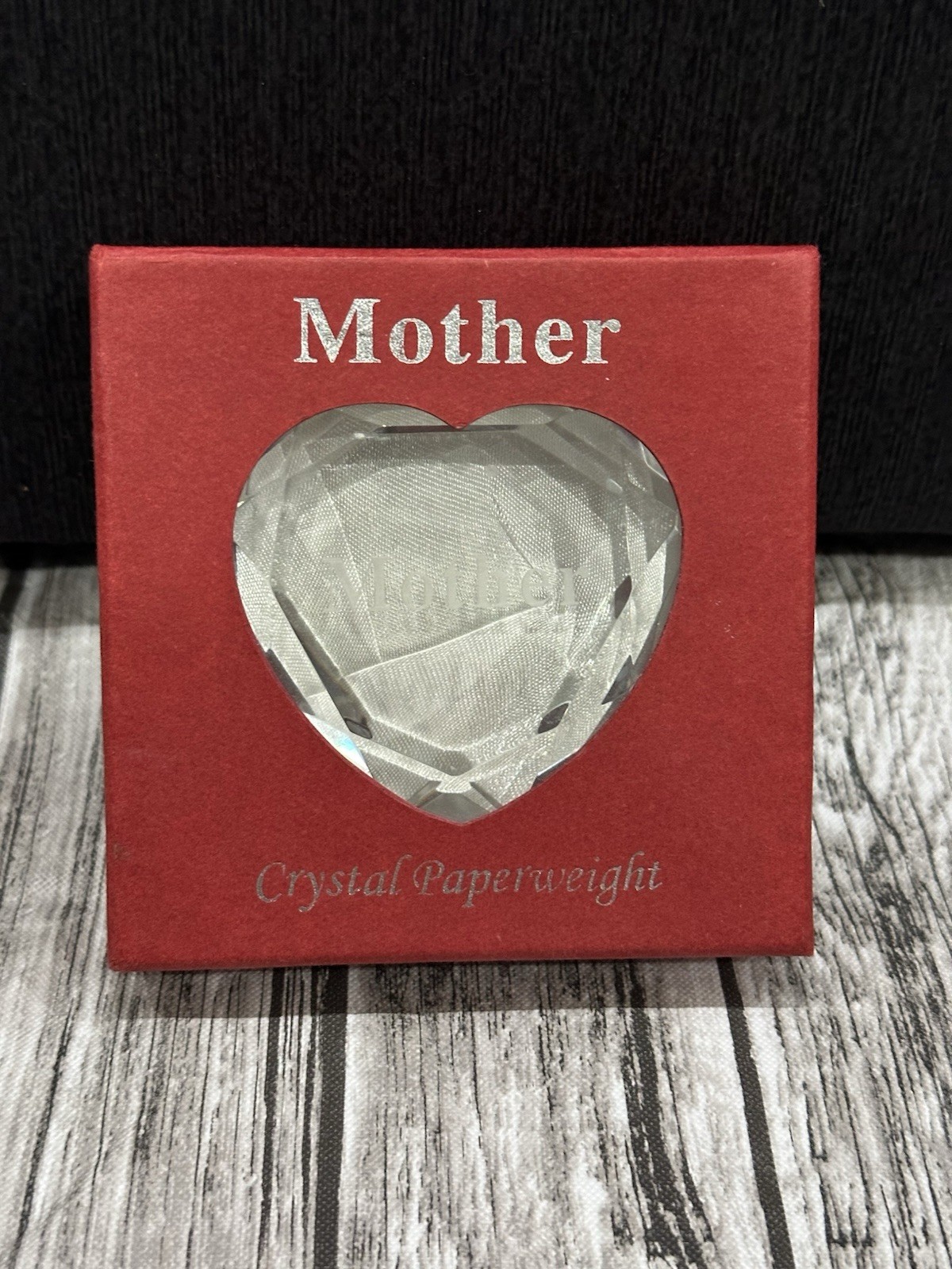 Crystal Paperweight Engraved MOTHER With Gift Box