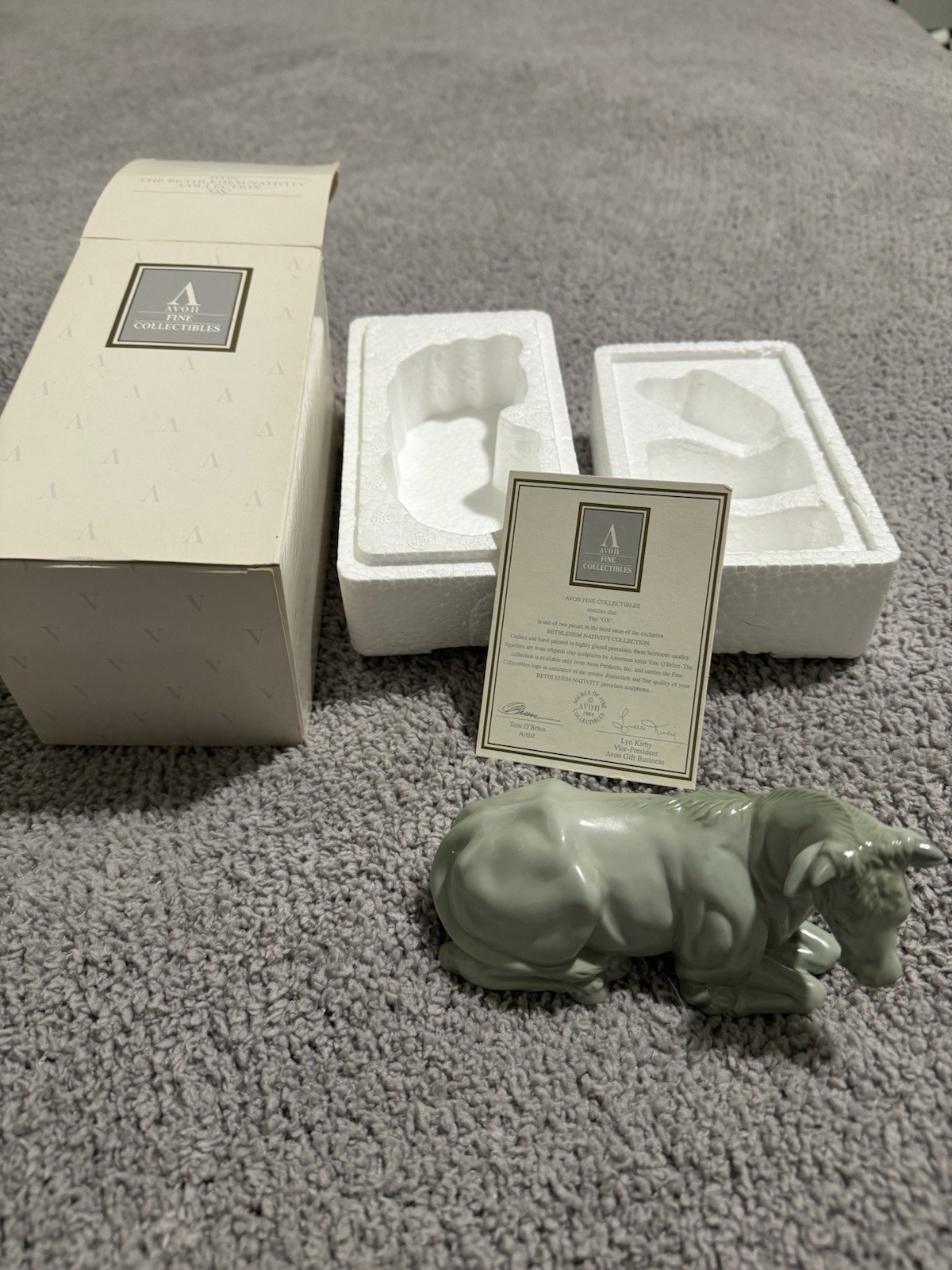 Avon The Bethlehem Nativity Collection “Ox” 1994 New In Box