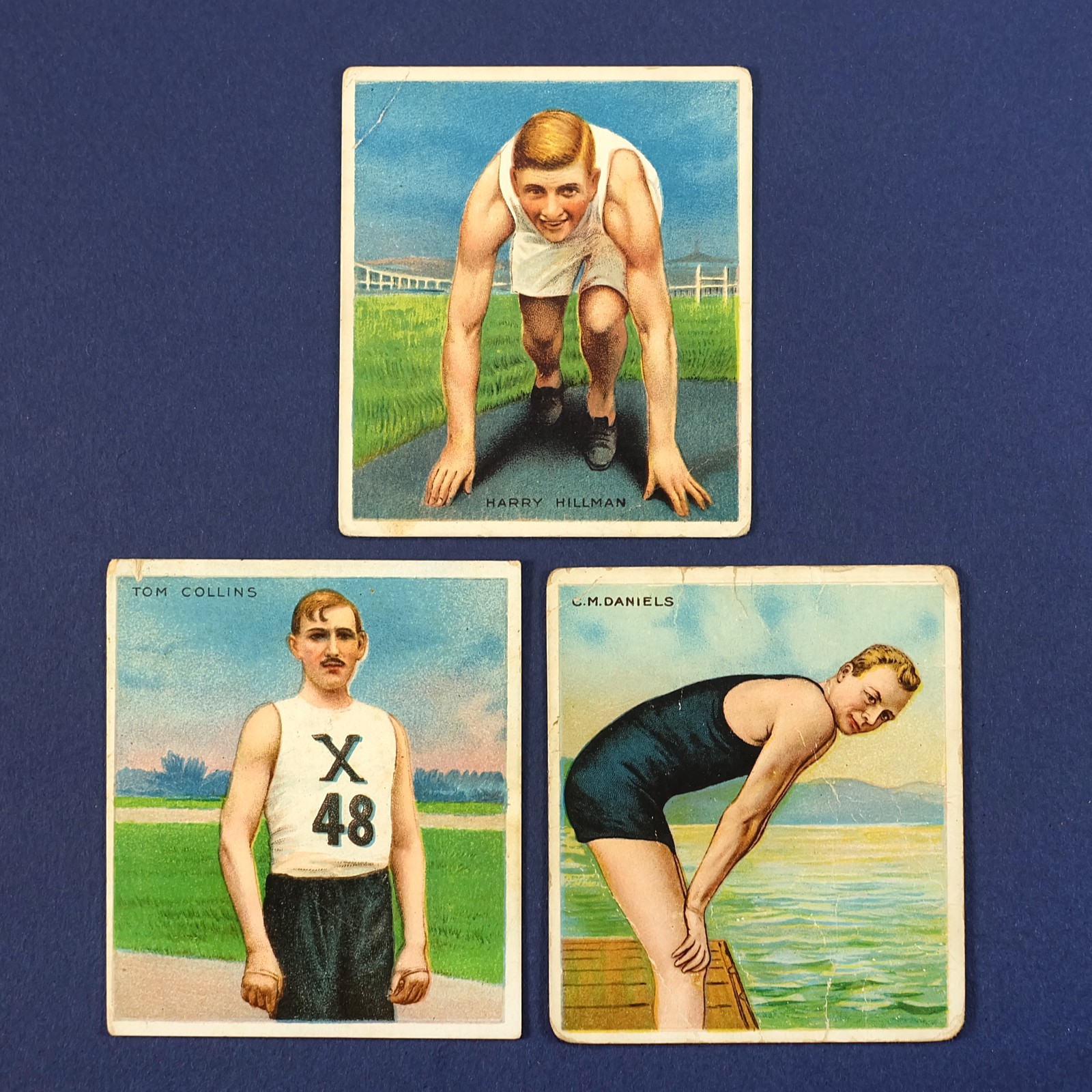 3 Antique 1910s Hassan & Mecca Cigarettes Trading Cards – Athlete Series 3 Antique 1910s Hassan & Mecca Cigarettes Trading Cards – Athlete Series