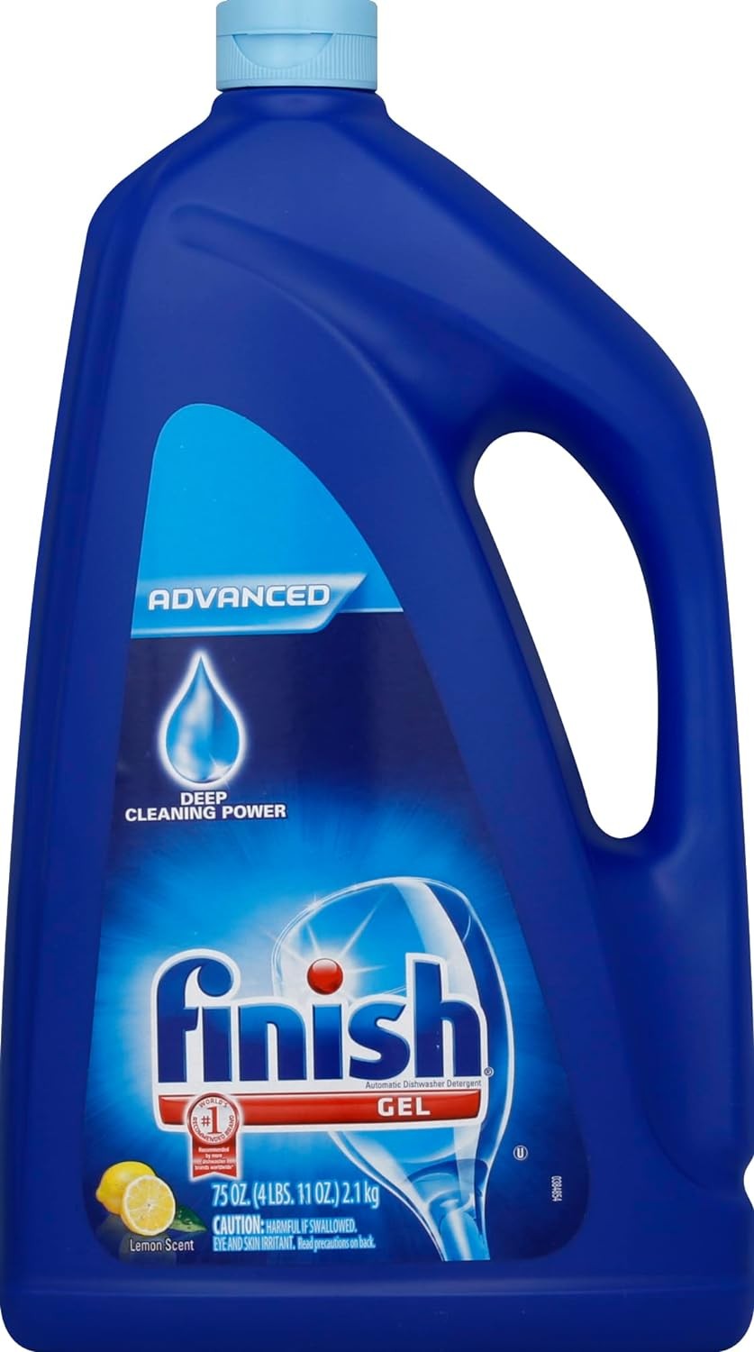 Finish Dishwasher Detergent Gel Liquid, Lemon Scent, 4.68 Pound (Pack of 1) 