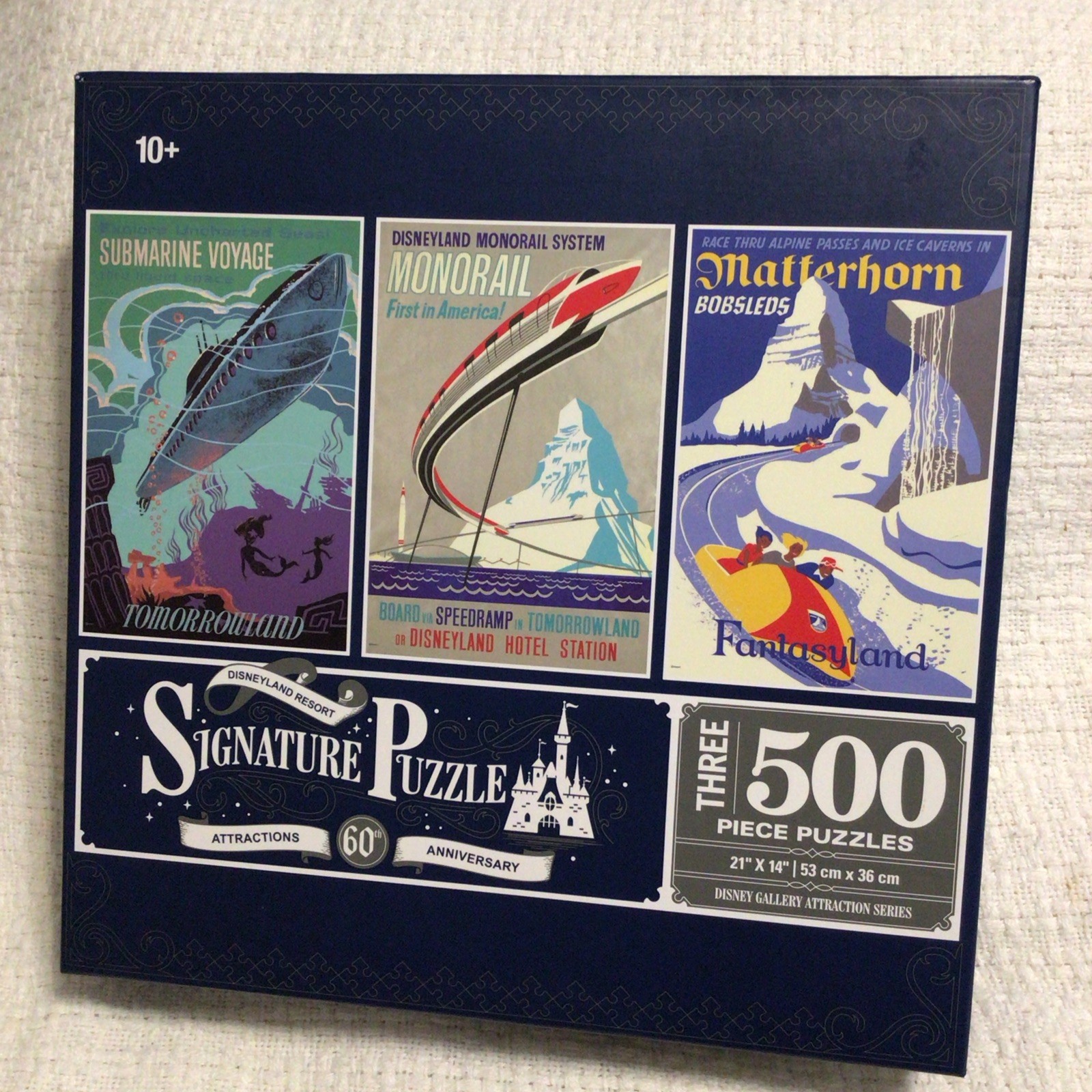 NEW Disneyland 60th Anniversary Signature Puzzle Attractions 3x500 pc Matterhorn