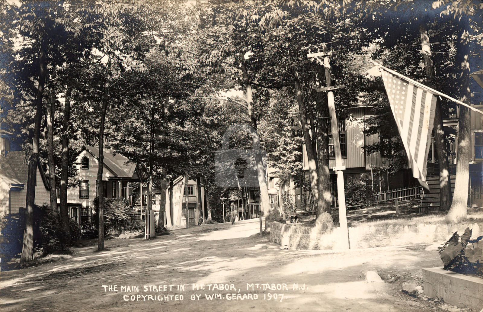 The main street in Mt. Tabor Mt. Tabor NJ 1907 RPPC Photo Postcard COPY