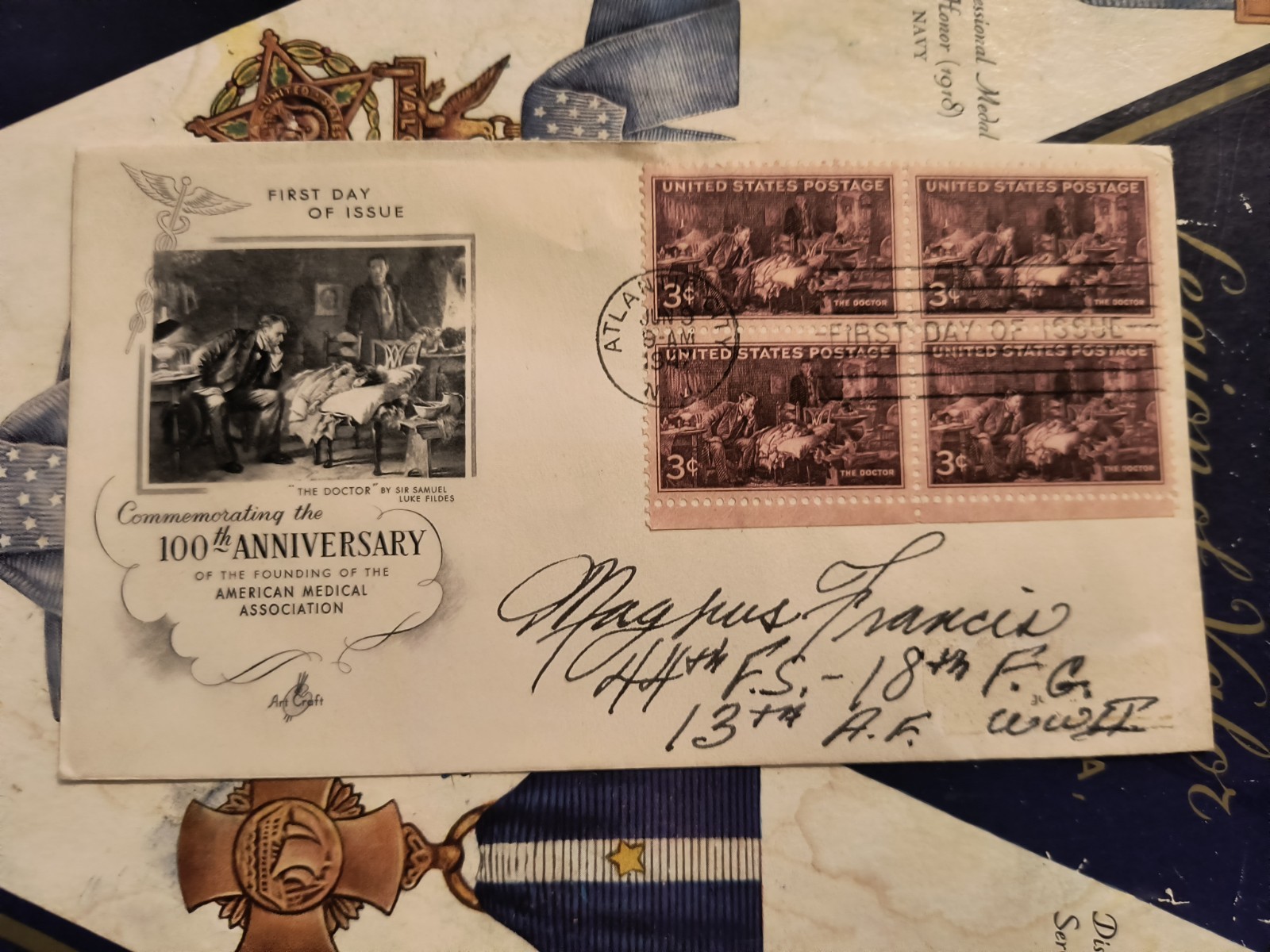 WWII Ace Capt. MAGNUS W. FRANCIS 5.5Vs 18th FG 44th FS KIFA 1948 Signed FDC RARE