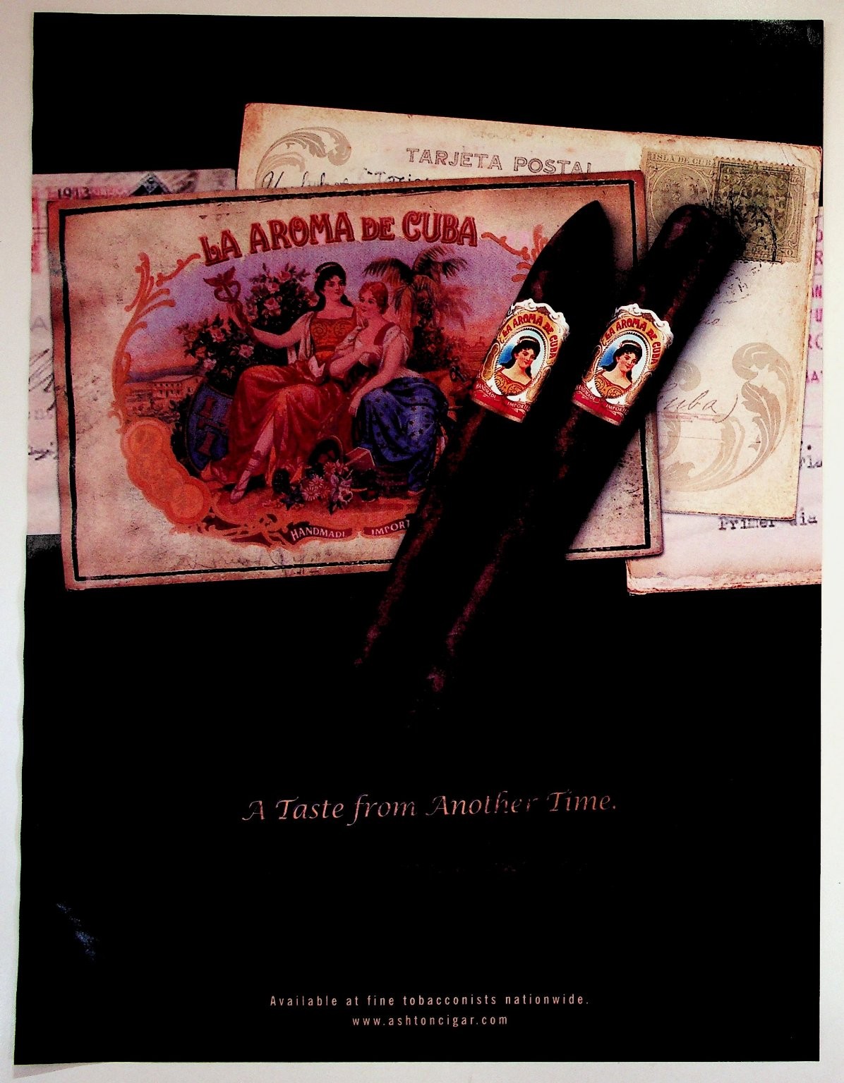La Aroma de Cuba Cigar Print Ad Ashton Vintage Style Cuban Ephemera Art La Aroma de Cuba Cigar Print Ad Ashton Vintage Style Cuban Ephemera Art