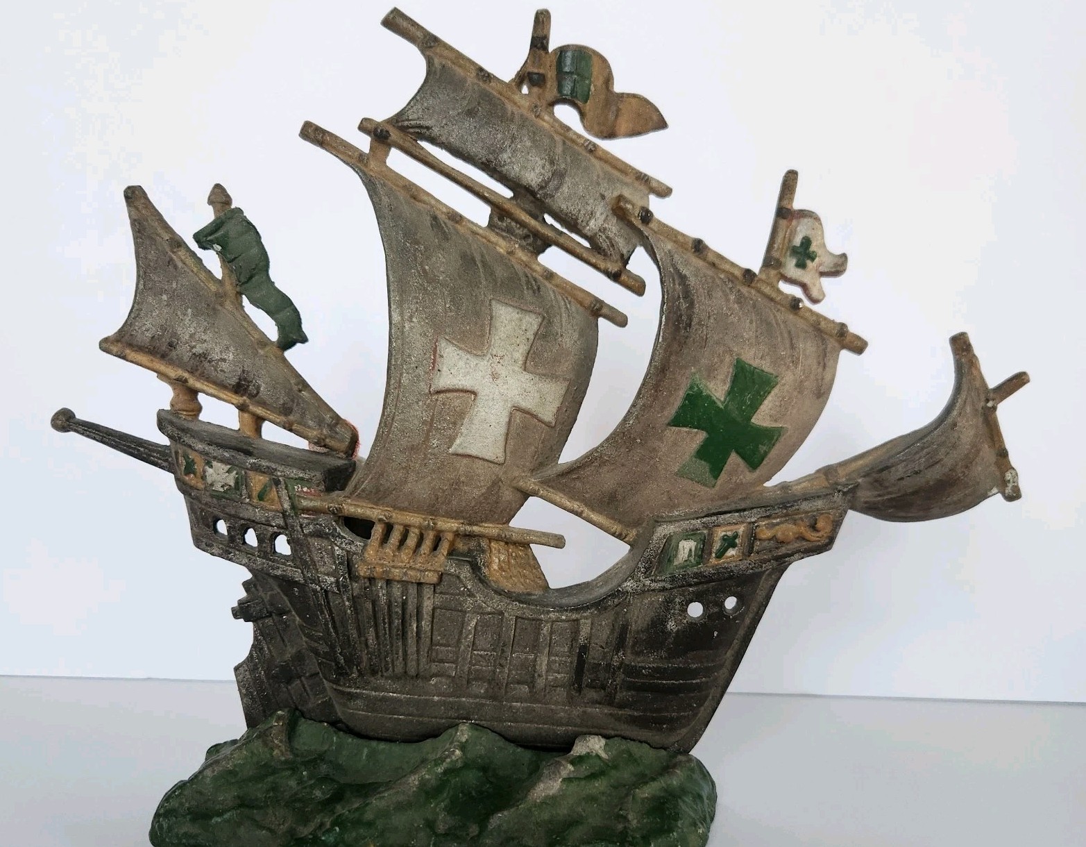 Antique 20s Maritime Spanish Revival Galleon Ship Lamp Art Deco REWIRED