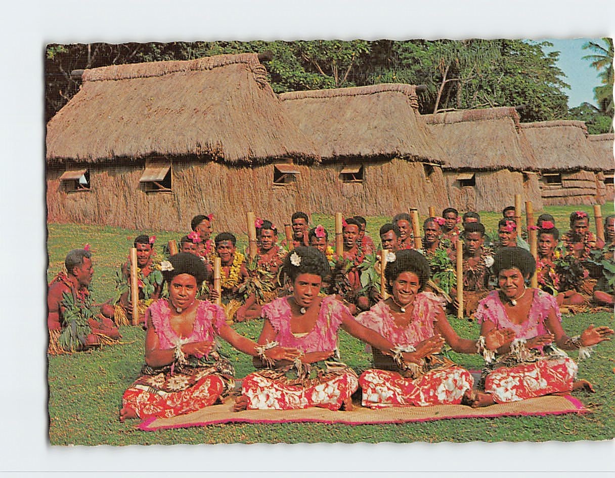 Postcard Fijian Meke Fiji