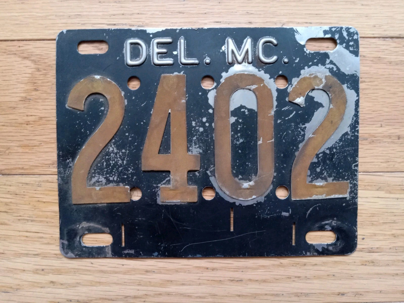 1960s Delaware MOTORCYCLE License Plate