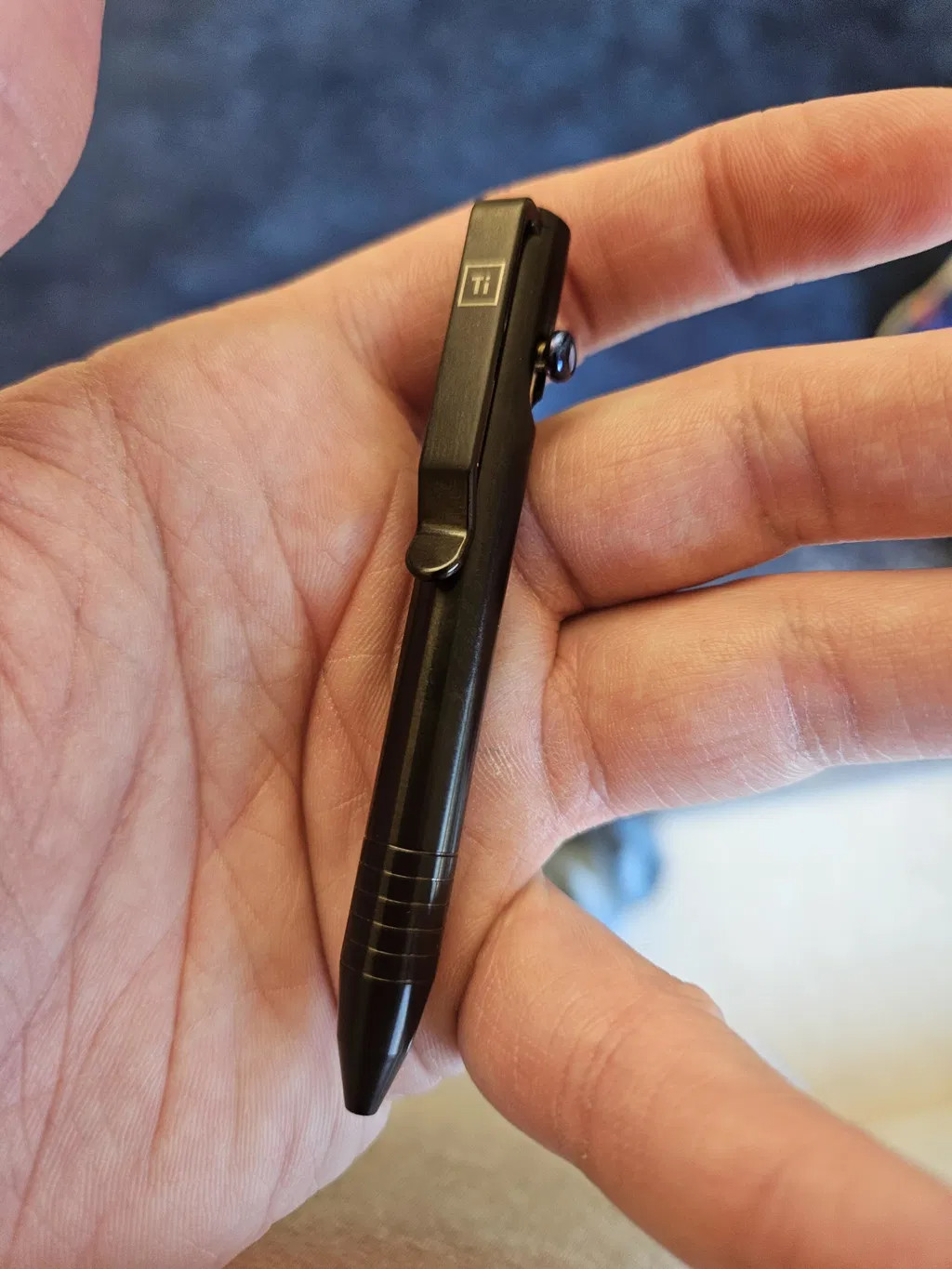 Big Idea Design Mini Bolt Action Pen Black Titanium Accepts D1 Style Refills
