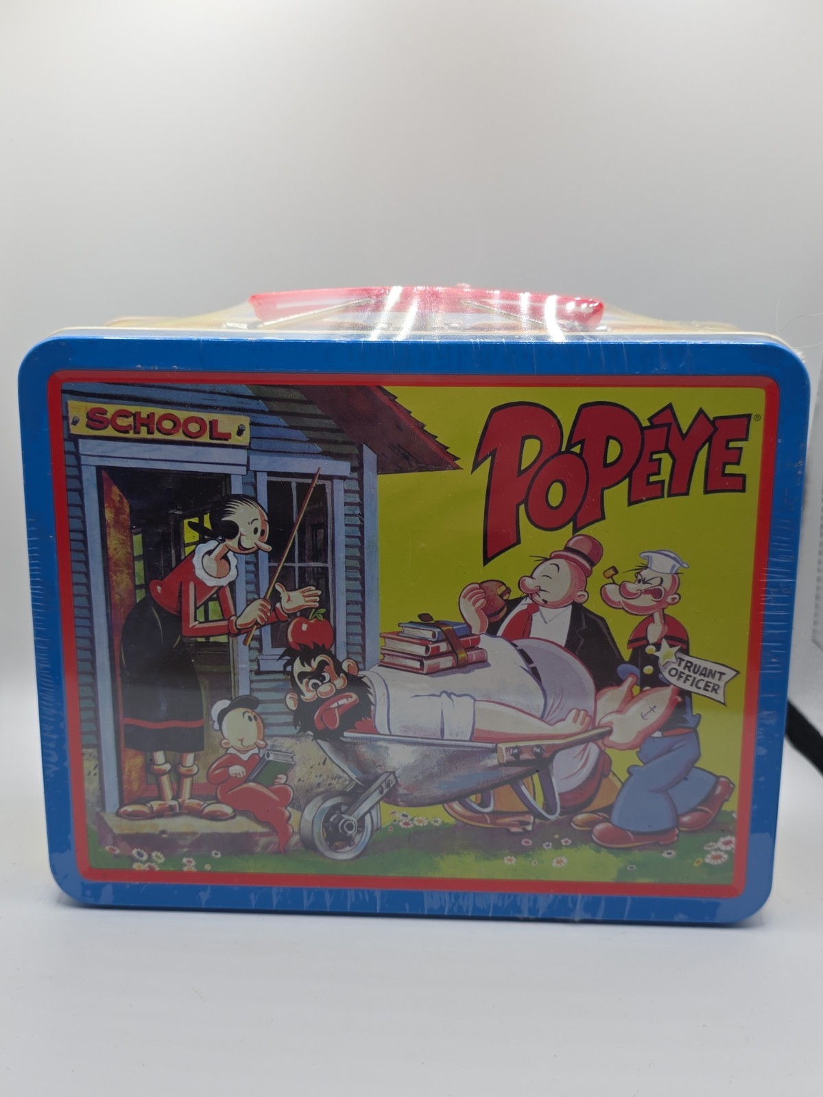 Vintage Popeye Tin Lunchbox 1999  Sealed - The Truant Officer Candy Inside